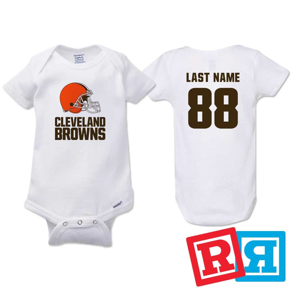 Personalized Cleveland Browns Gerber Baby Onesie® Cotton Custom Bodysuit