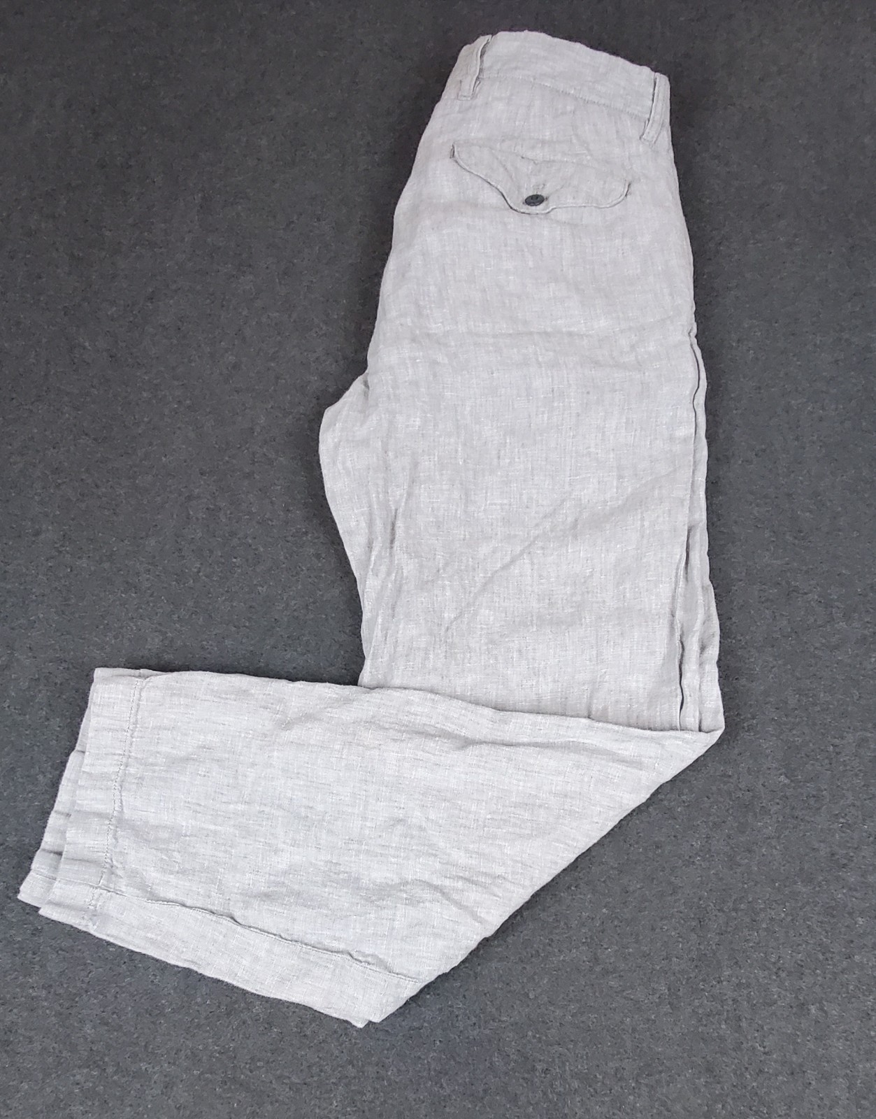 J Crew Oarsman Mens 29×30 (30×27.5) 100% Linen Trousers Casual Blue Pants