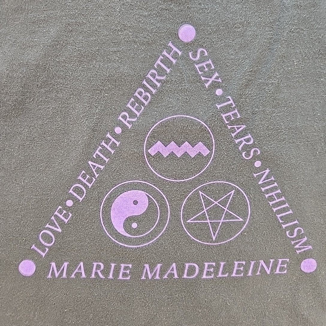 Marie Madeleine Womens M Sleeveless T-Shirt Band Love Death Sex Rebirth Nihilism