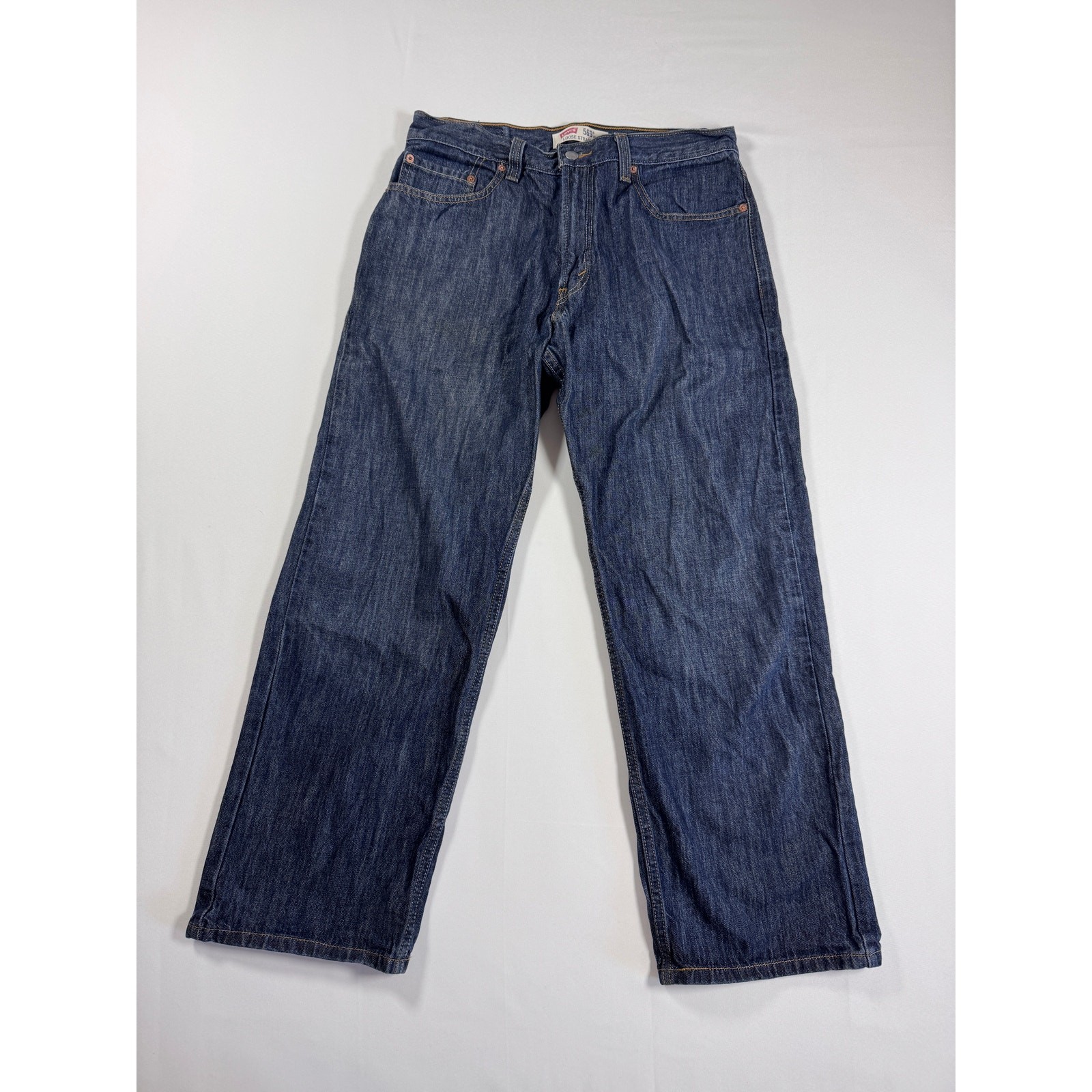Vintage 2004 Levi’s 569 Jeans Mens 34×28 Loose Straight Dark Wash Denim Baggy