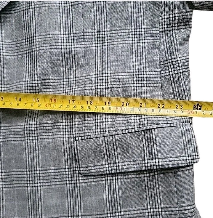 Hickey Freeman Blazer Mens 48 Gray Glen Check Plaid Lightweight Sport Jacket USA
