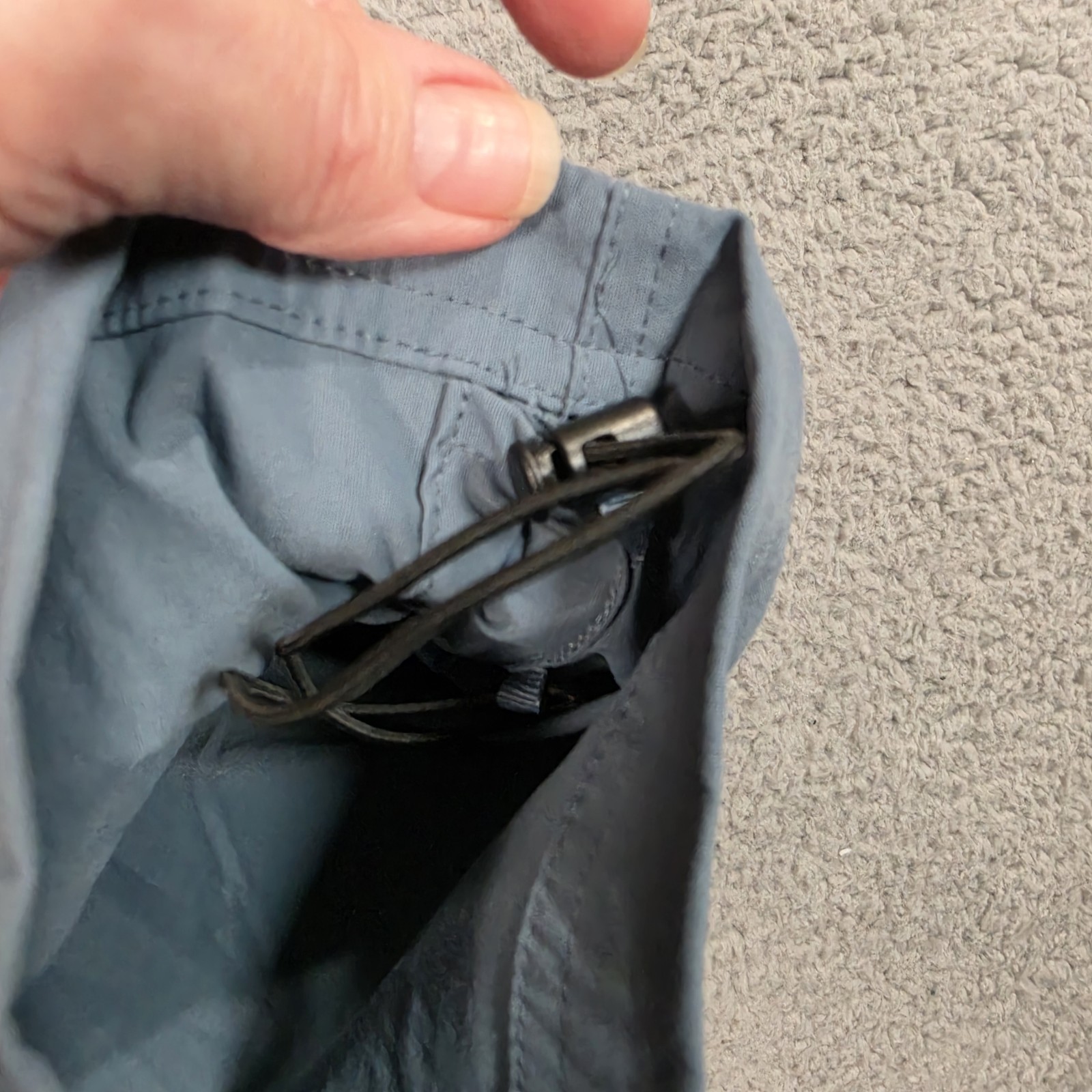 Eddie Bauer Tech Capri Cargo Pants Womens 16 Blue Nylon Stretch Hiking UPF 50+