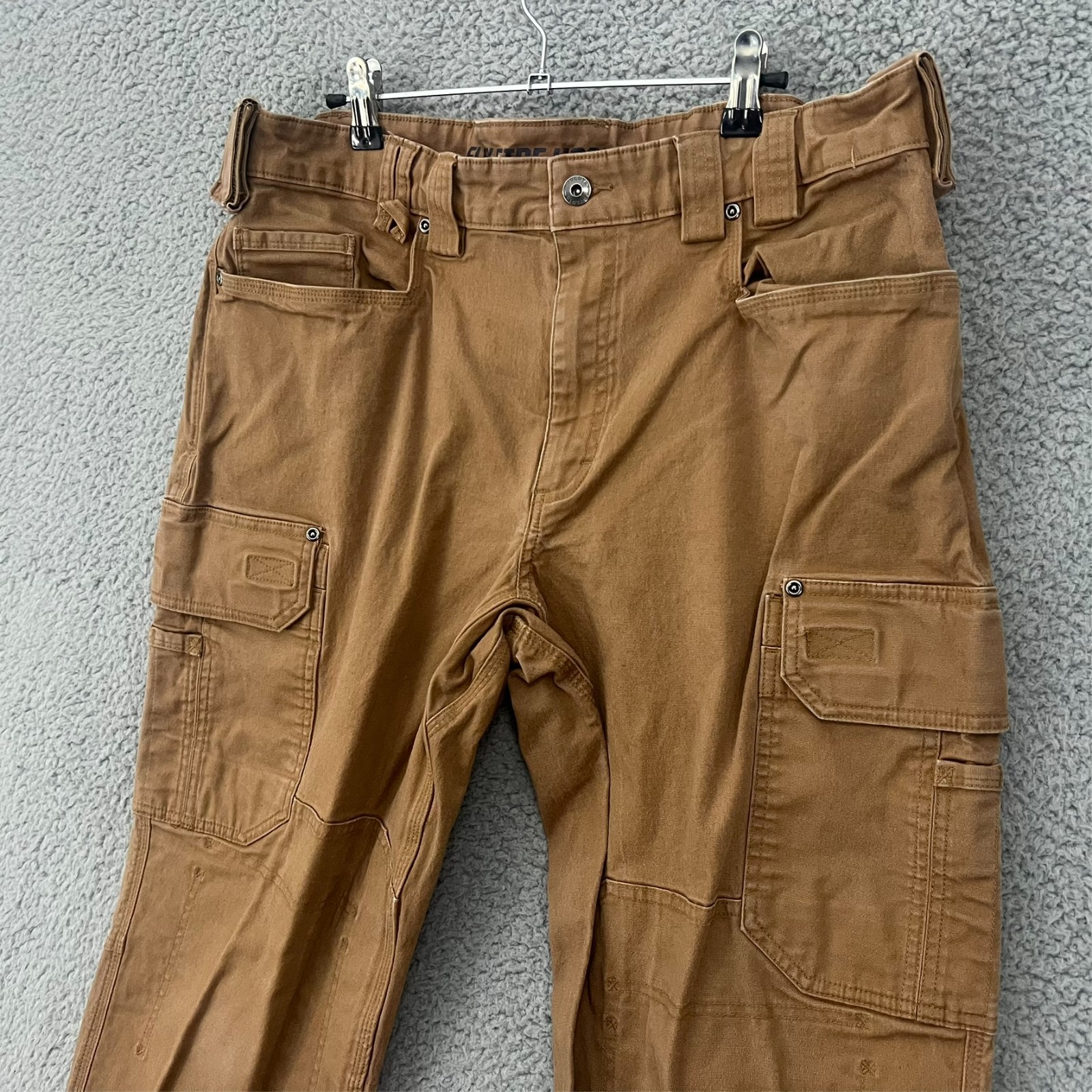 Duluth Trading Cargo Pants Mens Fits 33×29 Flex Fire Hose Ultimate Knee Insert