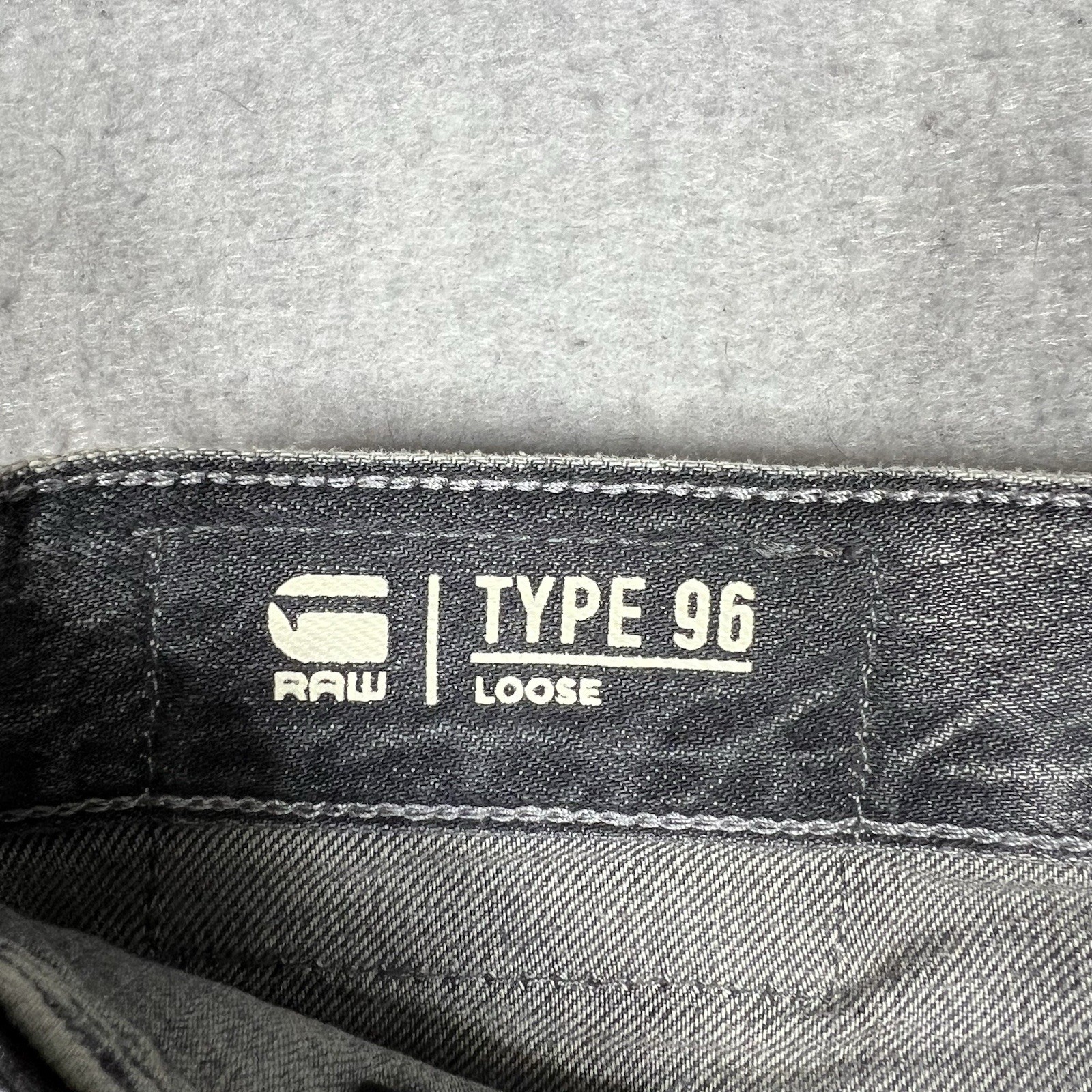 G Star Jeans Raw Type 96 Loose Distressed Zipper Fly Gray Size 32X28 Y2K Style