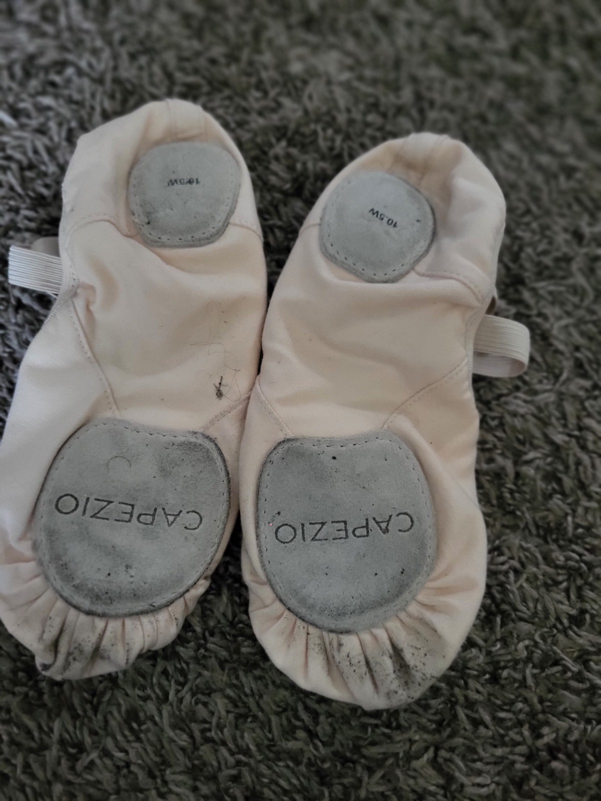 Dance Shoes Ballet Slippers And Cougars. Pink Ballet Sz 10.5W. Tan Baton Sz 26