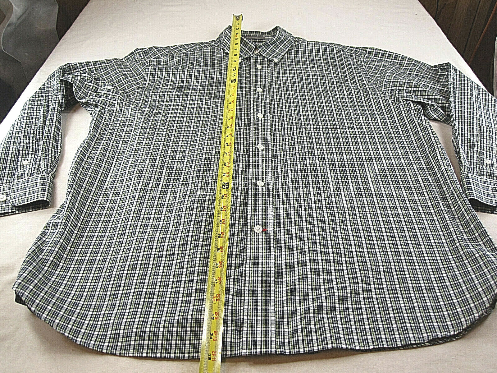 Daniel Cremieux Men’s L/S Button Up Shirt Gray Check XL [ 50in Chest 35L ]