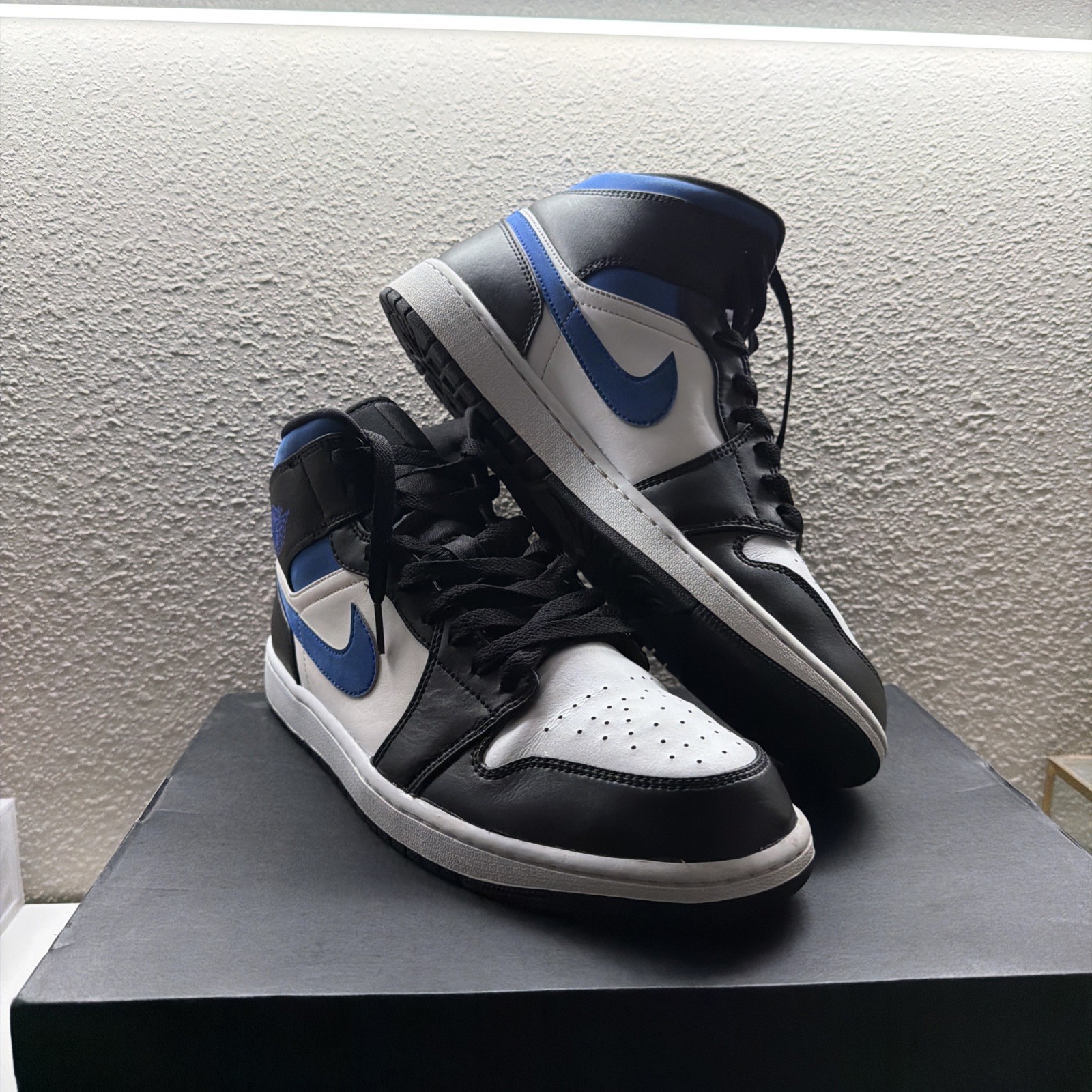 Size 12- Air Jordan 1 Mid Racer Blue With Original Box