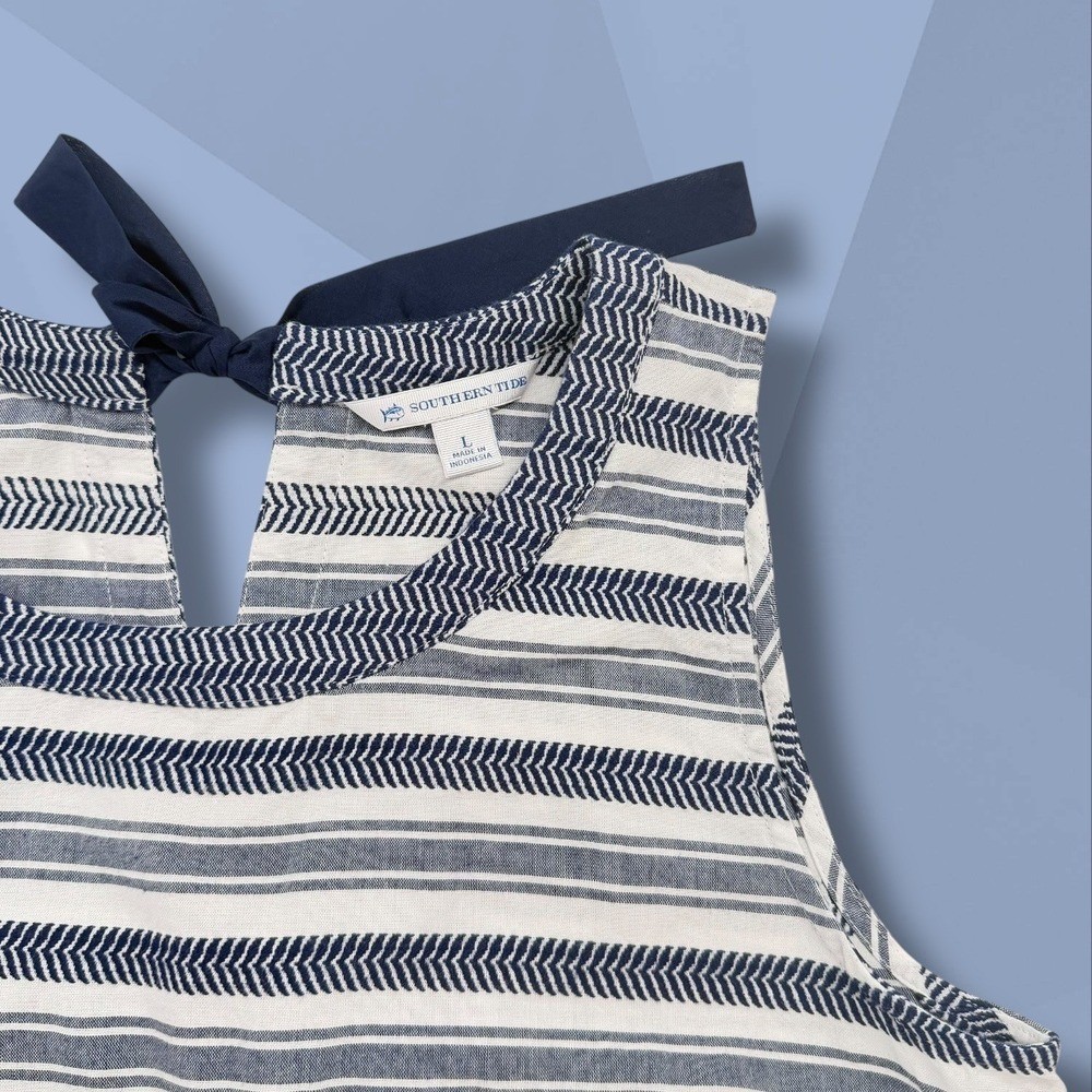 Southern Tide Brina Cabana Striped Chevron Tank and Shorts Set Large