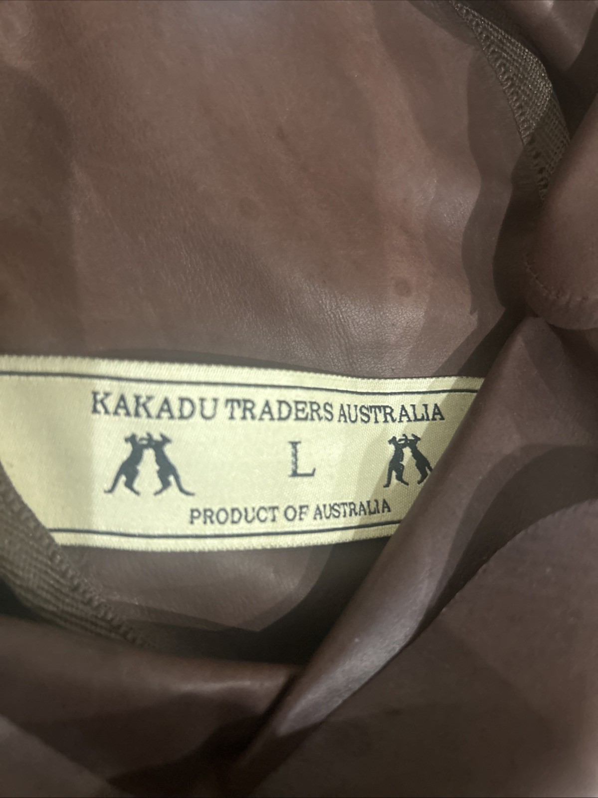 Kakadu Australian Made Genuine Kangaroo Leather Outback Hat Sz Large Brown NEW