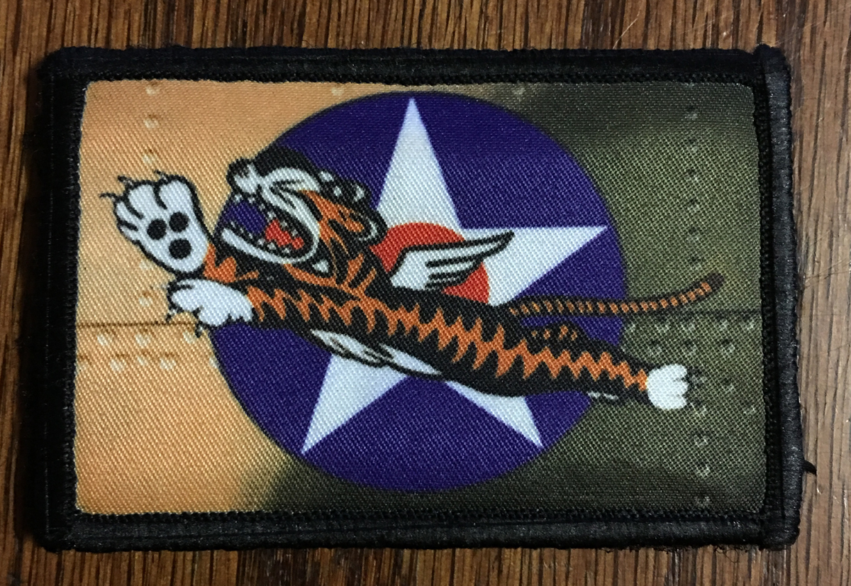WWII P40 Warhawk Nose Art Morale Patch Tactical Military Army flag USA Hook