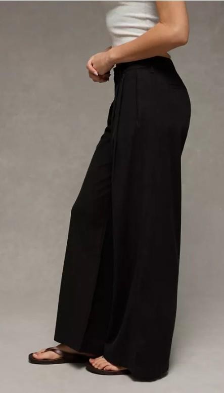 NWT American Eagle AE Low-Rise Linen-Blend Trouser