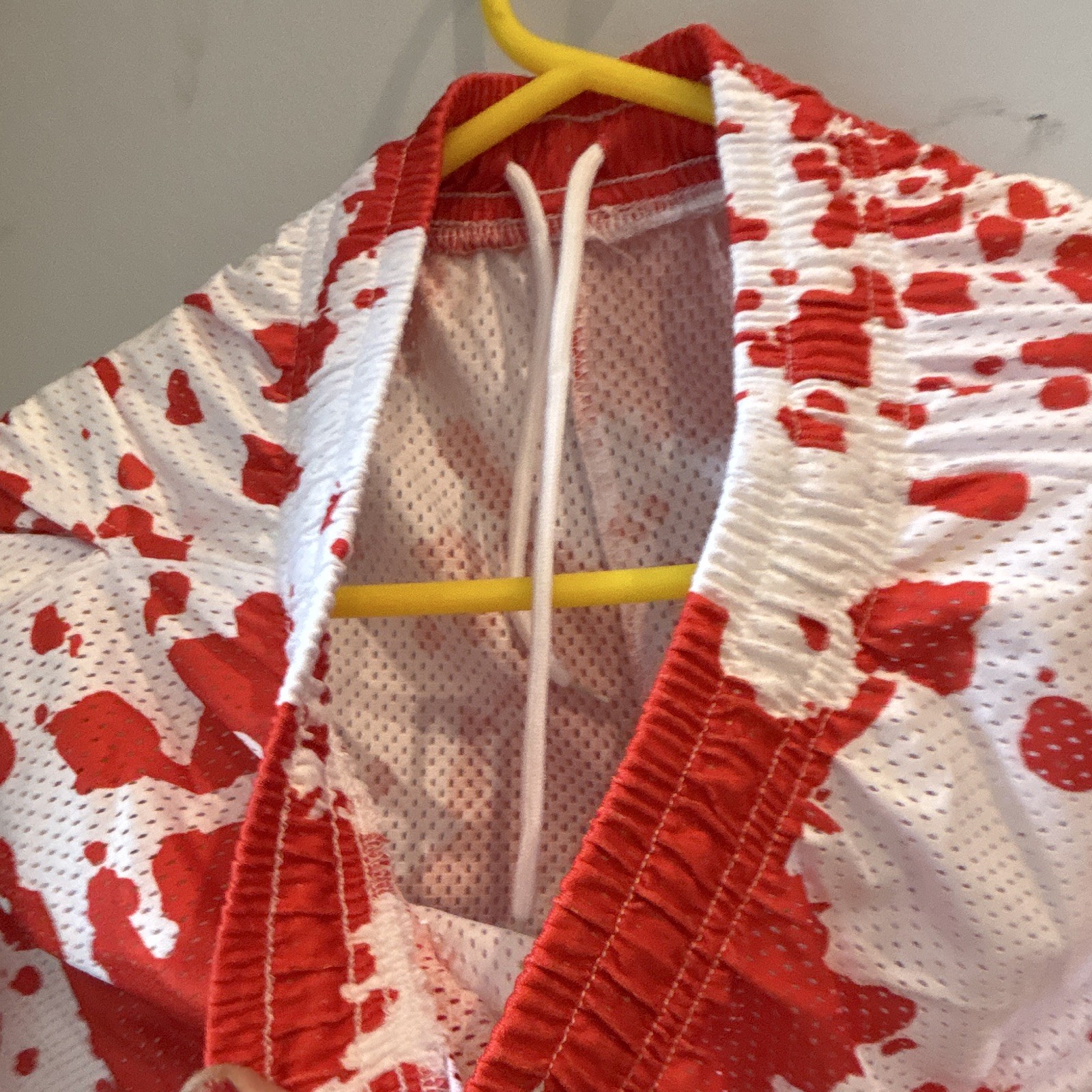 Chinatown Market Men’s L Red/White Splatter Mesh Shorts Drawstring