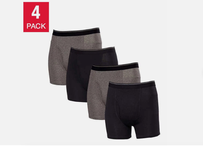 Kirkland Signature Men’s Boxer Briefs XL , 4-pack stretch cotton