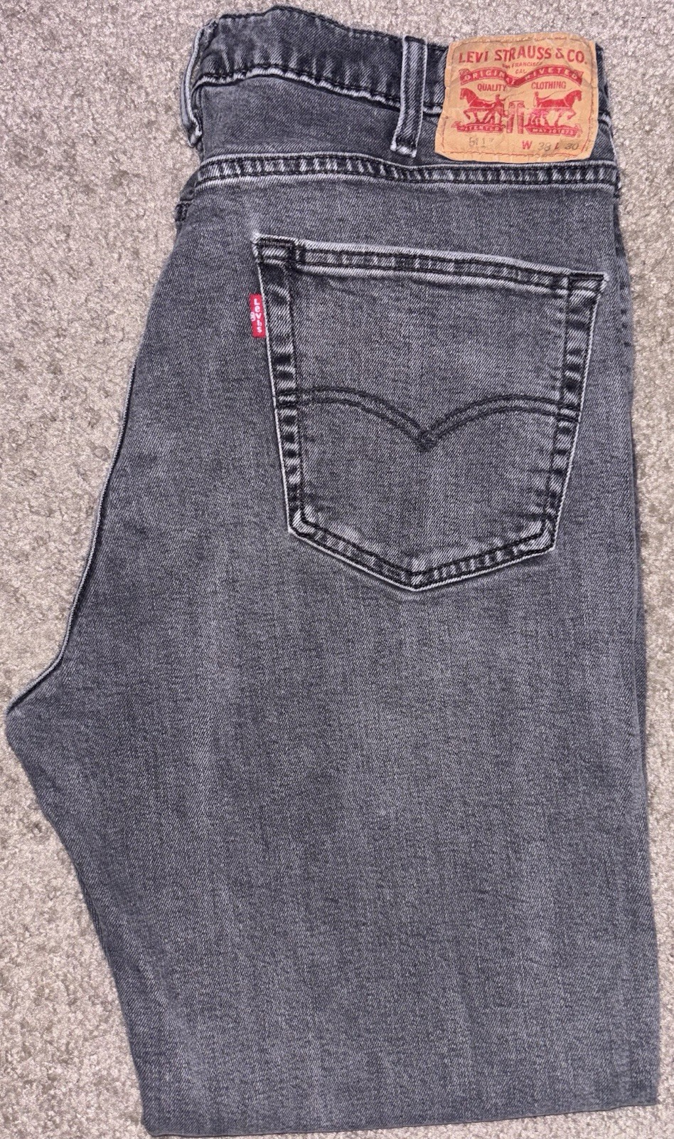 Levi’s 511 Men’s Jeans 38×30, Gray, Stretch Slim Fit