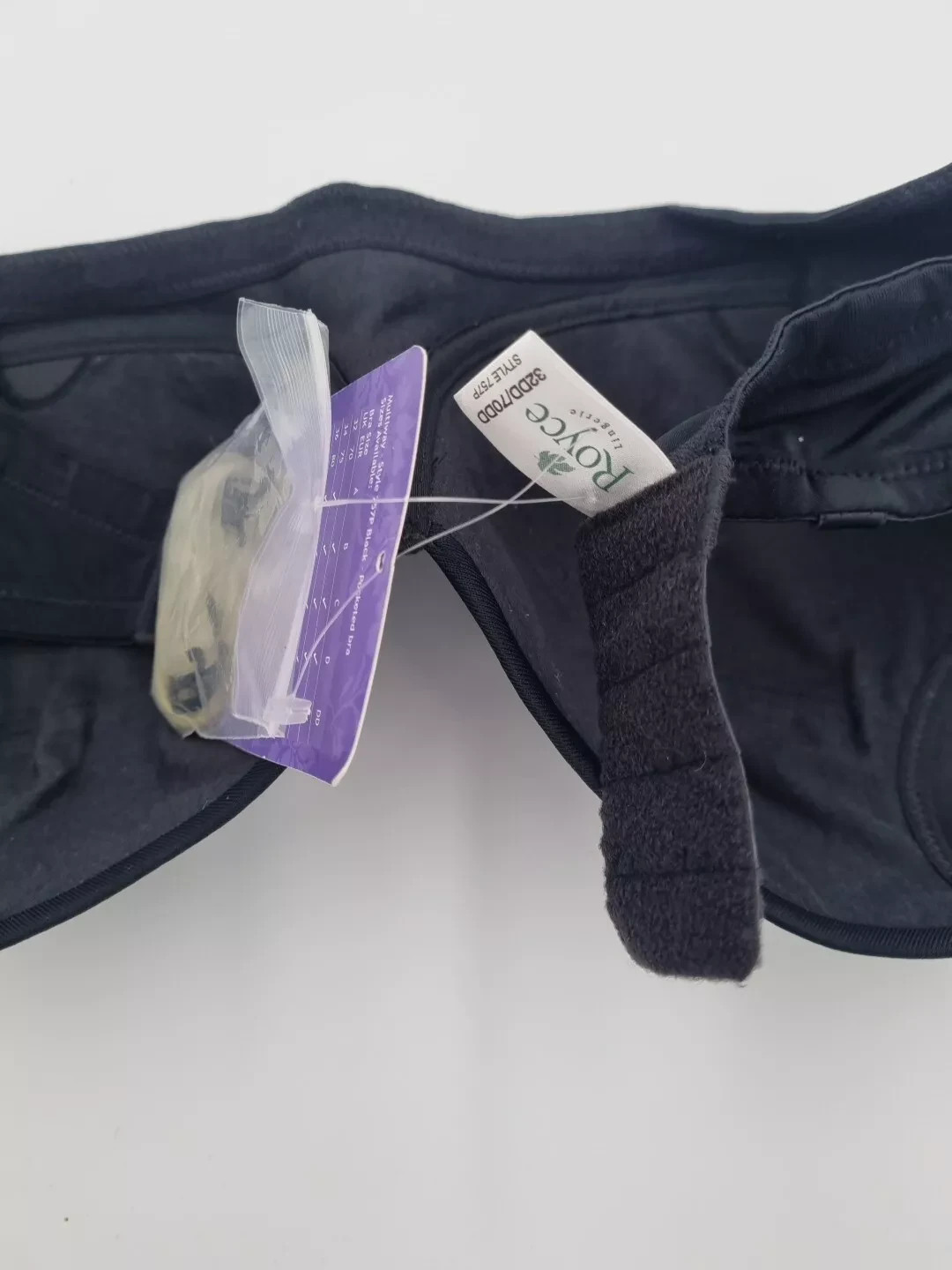 ROYCE Caress 32DD BLACK Post Surgery Multiway Straps Pocketed Bra 757P