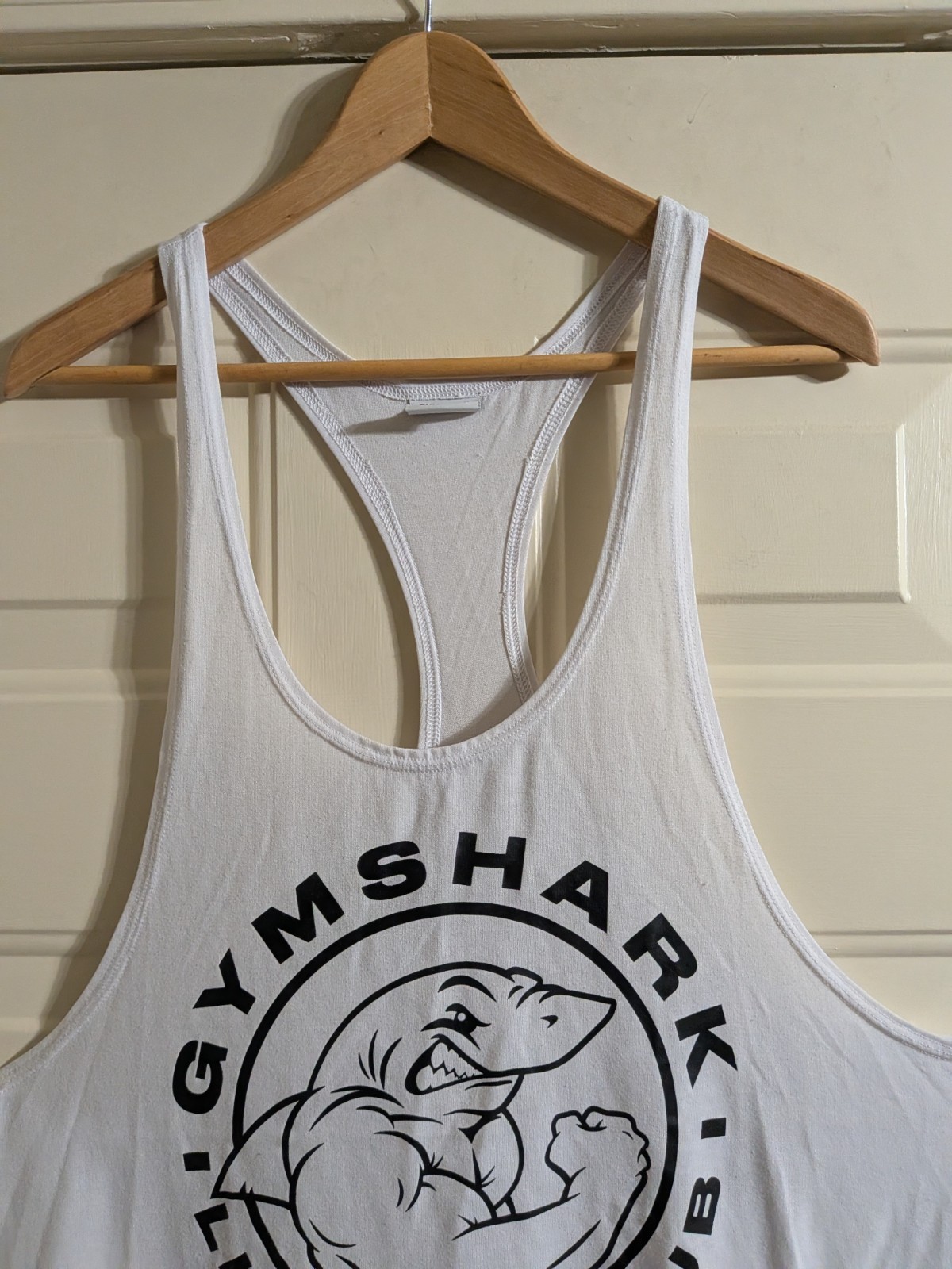 Gymshark Lifting Club White And Black RARE Legacy Stringer Men’s Size Large