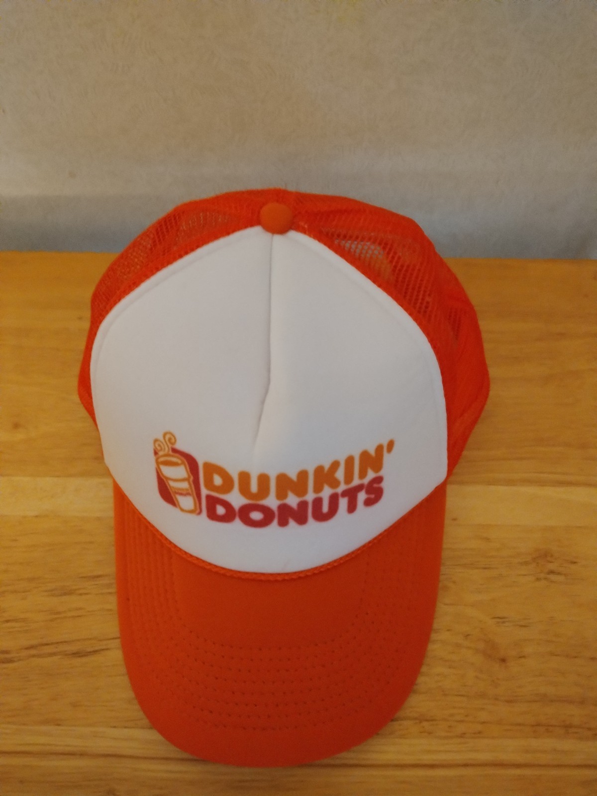 Dunkin Donuts Trucker Snapback Hat Orange/White Mesh Back Men’s Nissun Cap