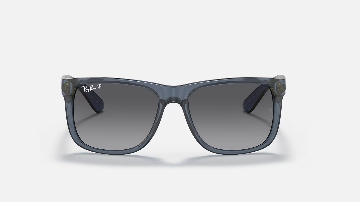 Ray-Ban Justin Classic Transparent Blue/Grey Gradient Polarized 54 mm Sunglasses