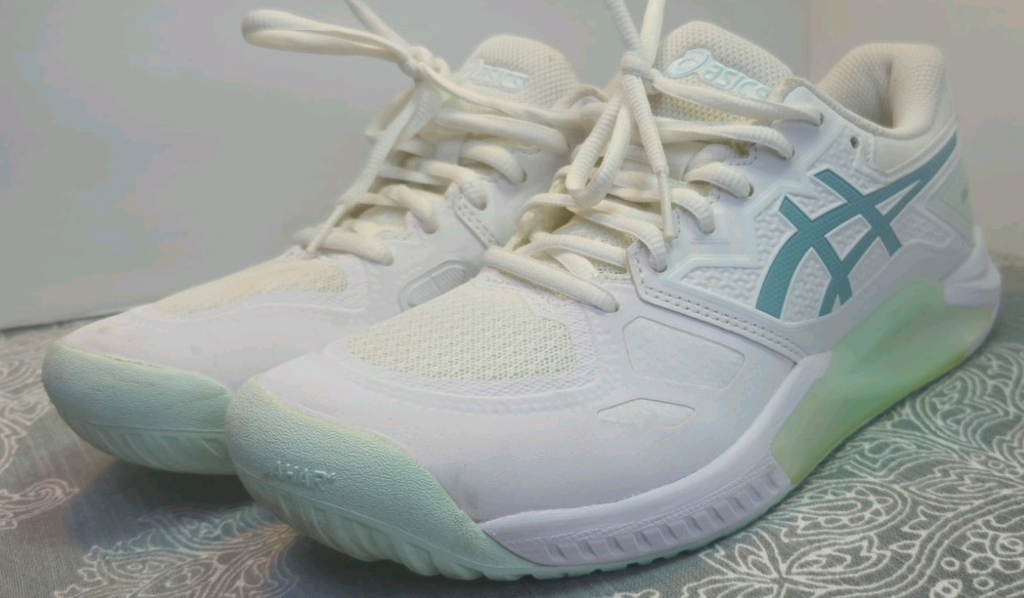 Asics Womens Gel Dedicate 6 1042A235 White Running Shoes Sneakers Size 6W