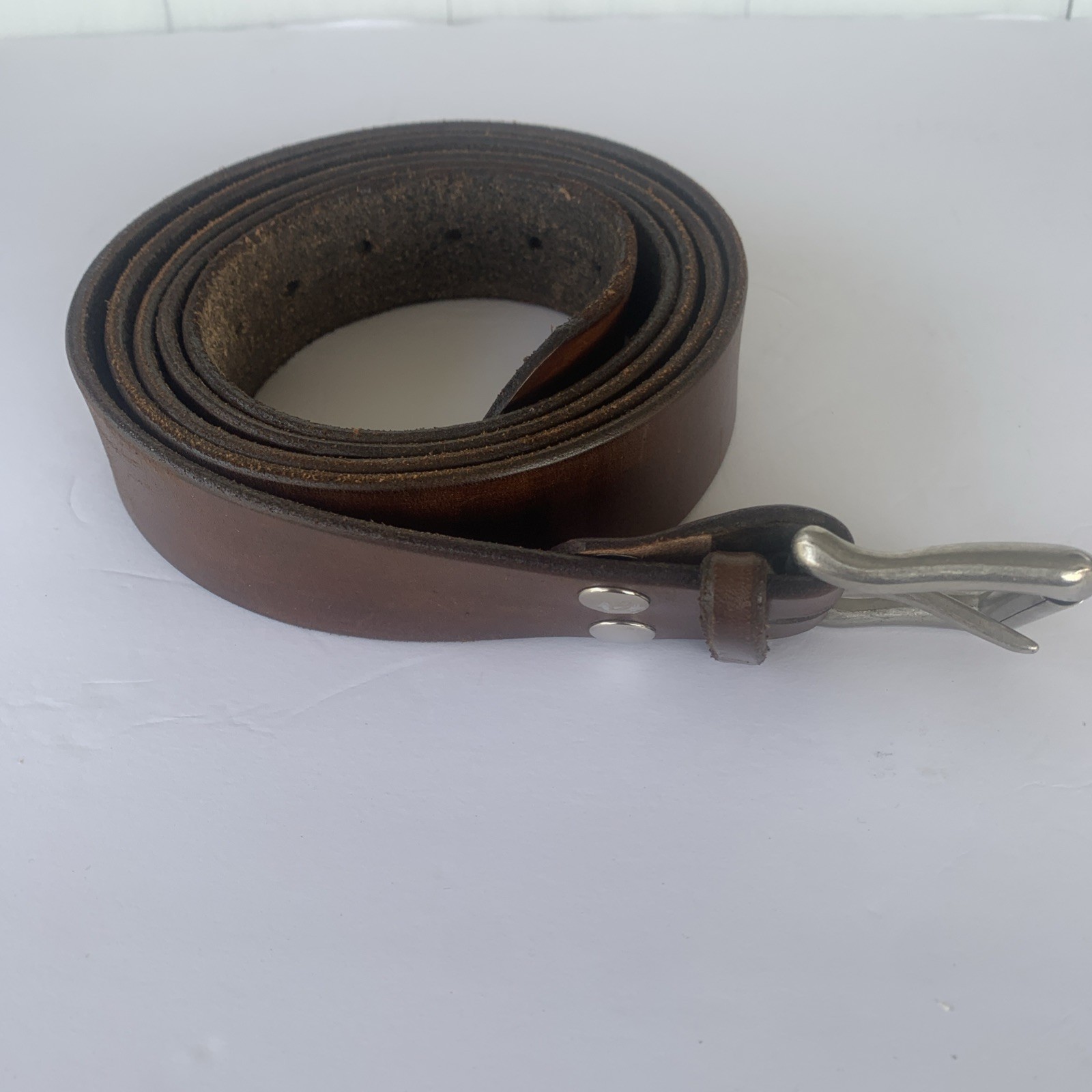 Genuine Leather Men’s Belt BIG & TALL 78”brown
