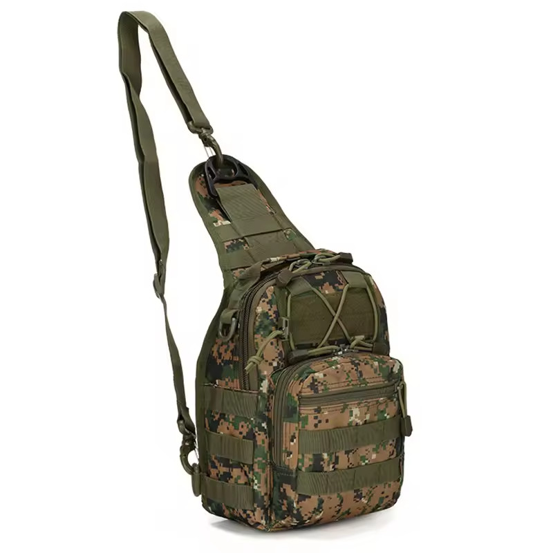 Tactical Shoulder Bag 800D Waterproof Oxford Small Chest Bag Outdoor Sports