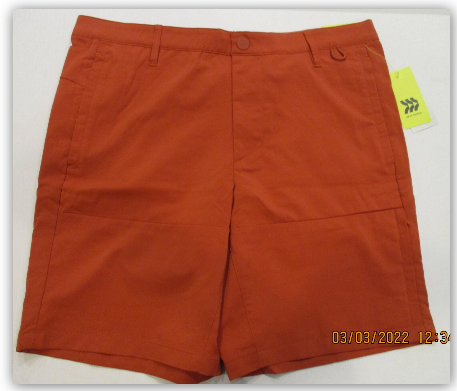All In Motion Shorts 9″ Wicking Tech & Zip pockets Quick Dry Travel or on the go