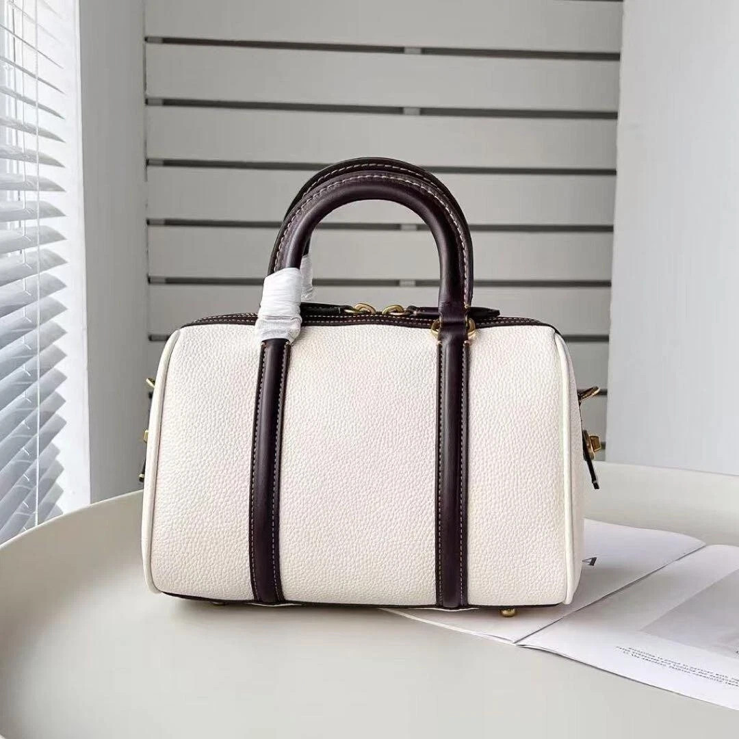 Coach Ruby Satchel 25 Color Block C8530 H 7.09 in × W 9.84 in × D 5.71 in White