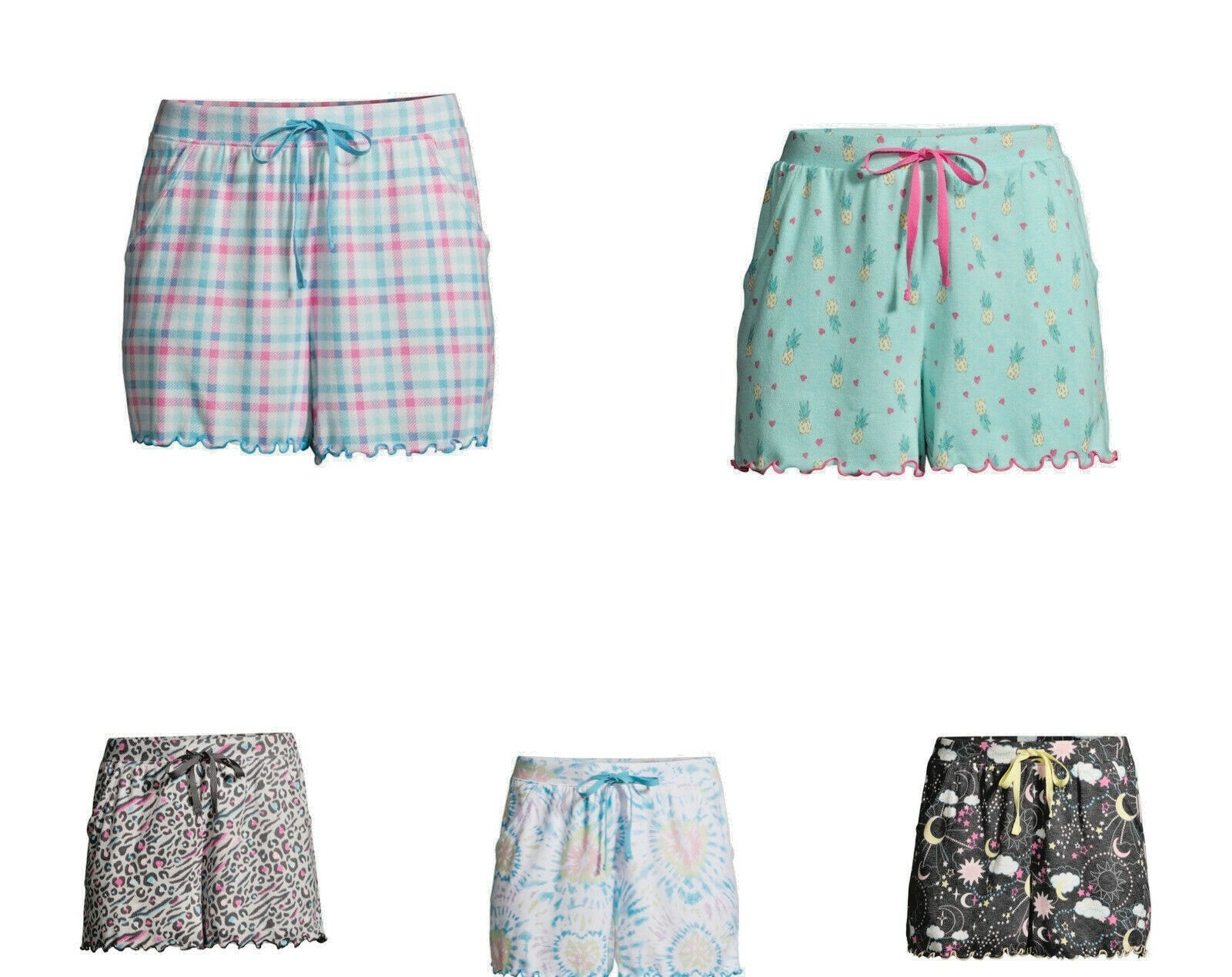 Secret Treasures Women’s Varies Colors Sleep Drawstring Mid-Rise Relaxed Shorts