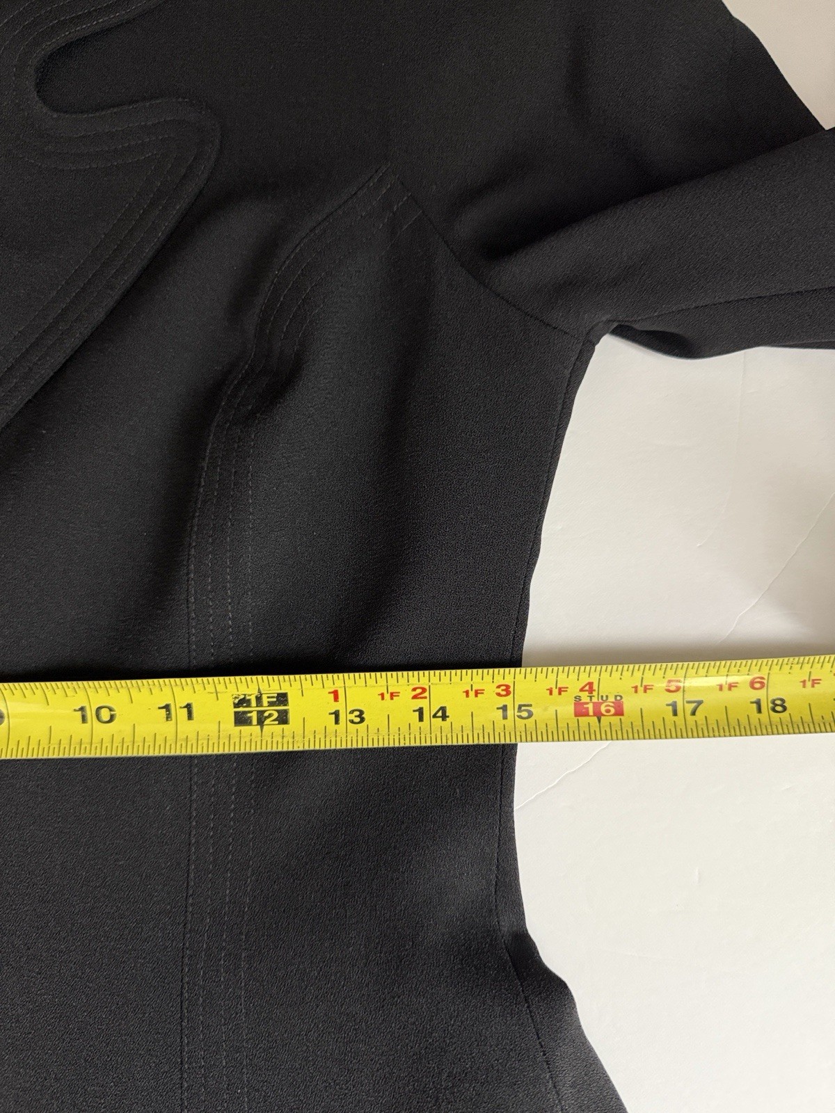 Vintage Alberto Makali Black Sculptural Blazer Asymmetric Collar Fitted USA US 2