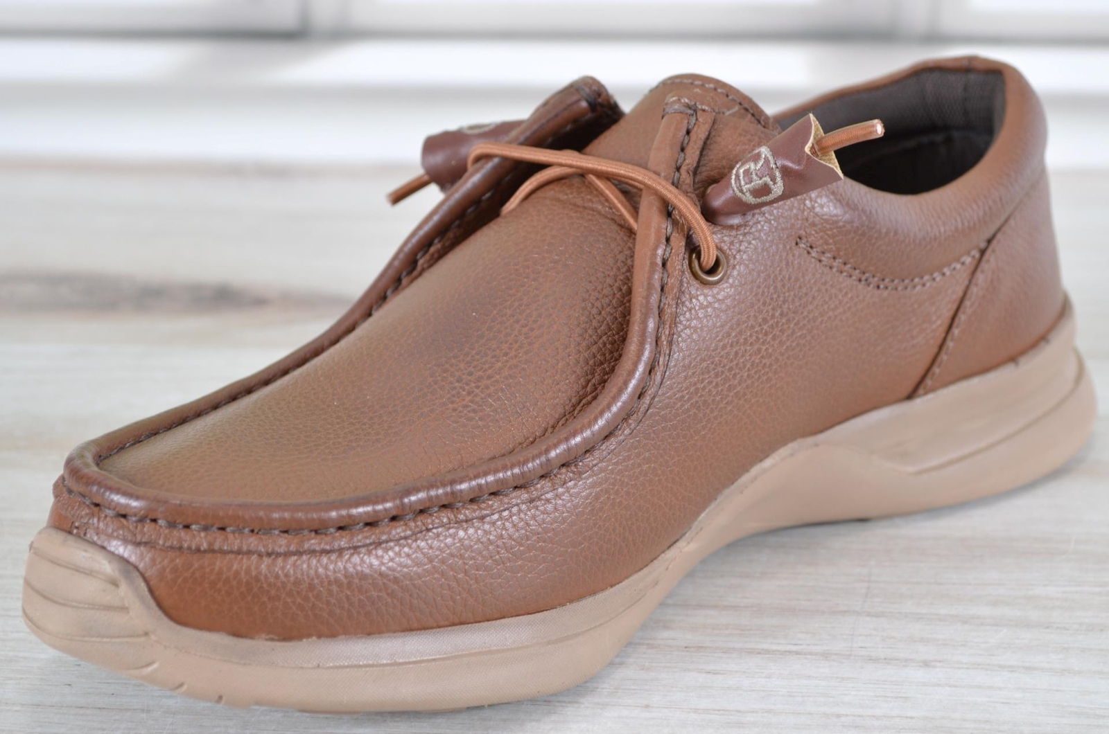 NEW Roper Men’s CHILLIN LOW Tumbled Leather Loafers Shoes Size 7 BROWN