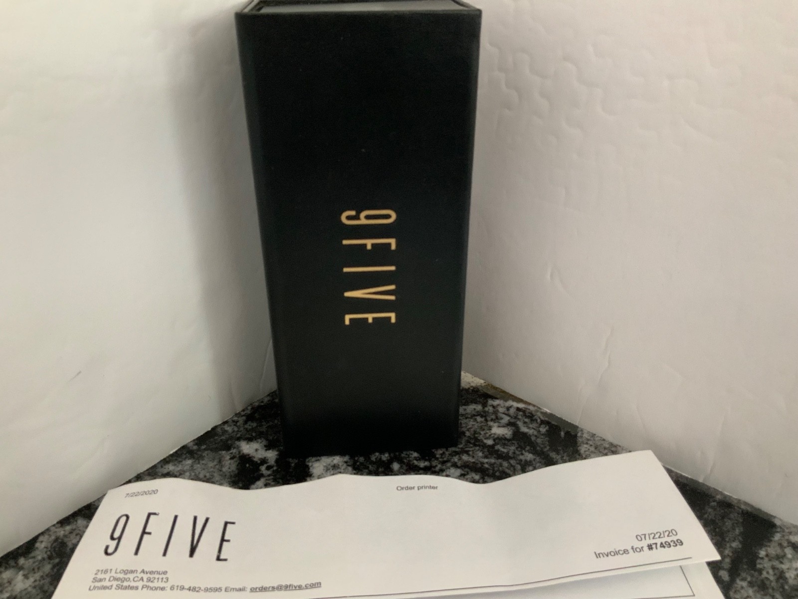 9FIVE 24k Gold Sunglasses CR-39 with box and original sales order w/small flaw