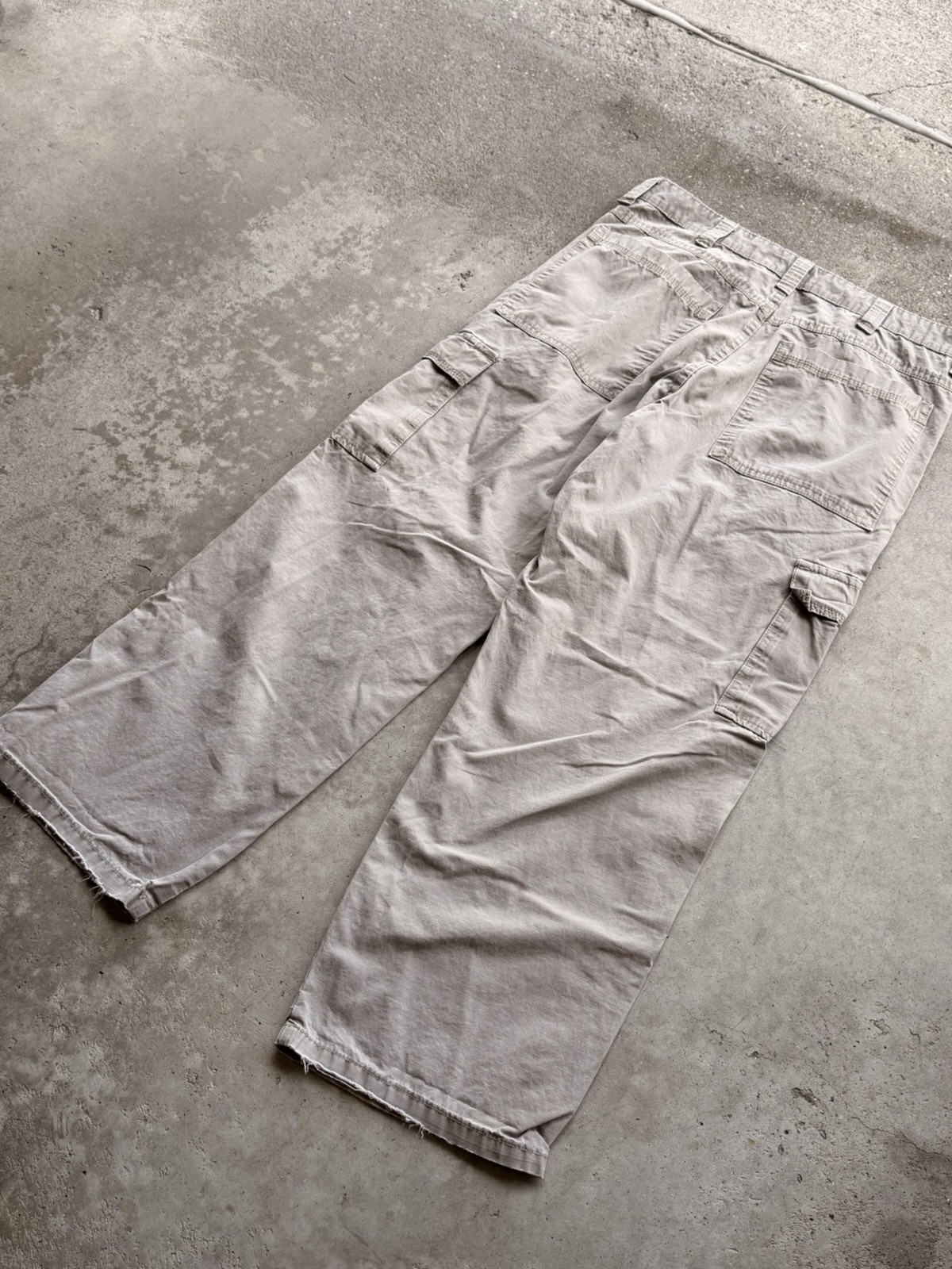 Wrangler Rugged Wear Men’s Beige Ripstop Cargo Pants Cotton Relaxed 30W