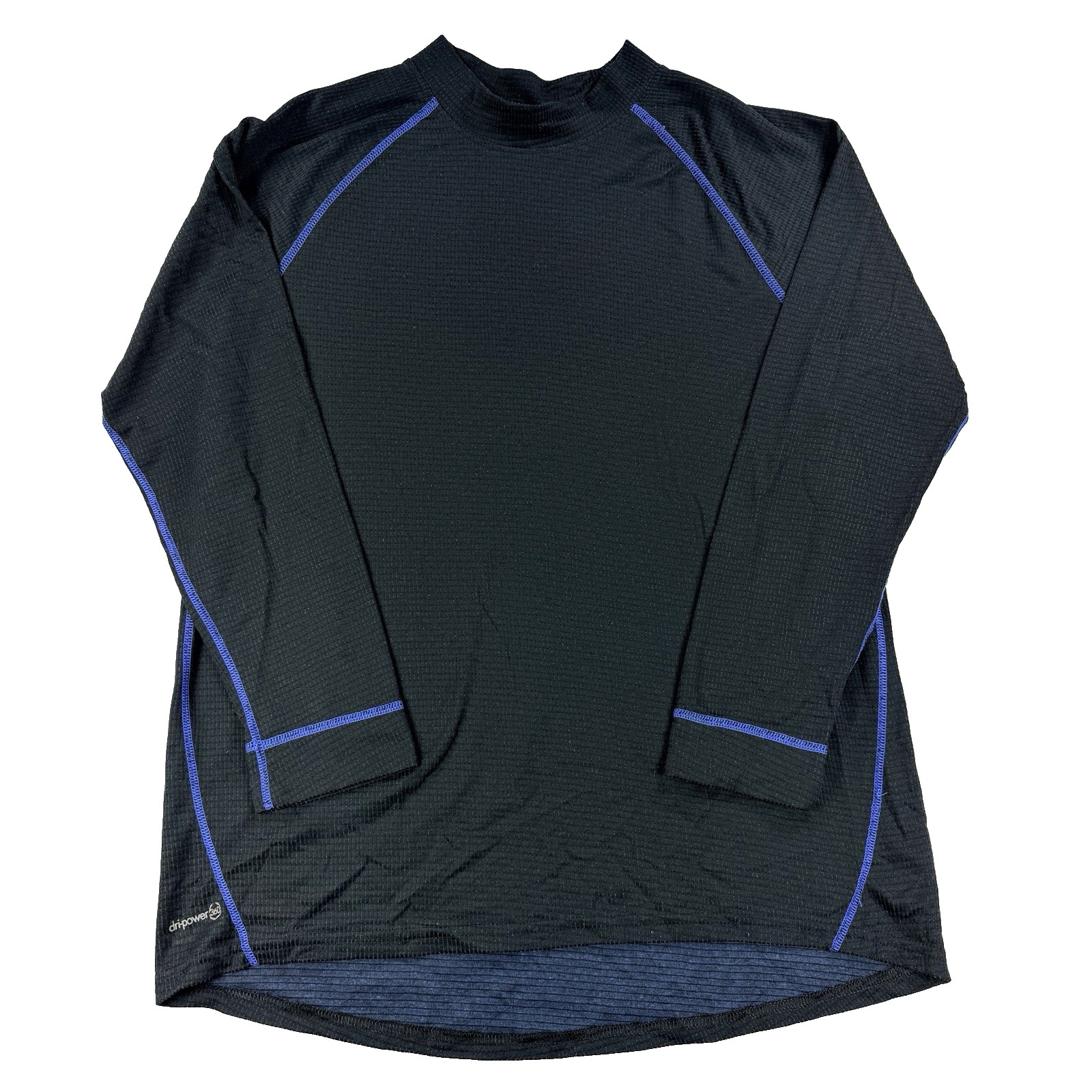 Mens Russell Dri Power 360 Long Sleeve Training Shirt Black Blue Size Large
