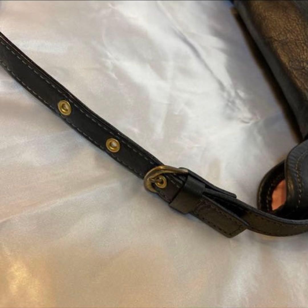 Paul Smith One Shoulder Bag Half Moon All Leather Black
