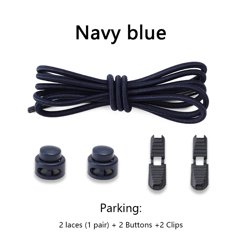 No Tie Elastic Shoelaces Spring Button Up Laces for Sneakers Classic Shoe Access