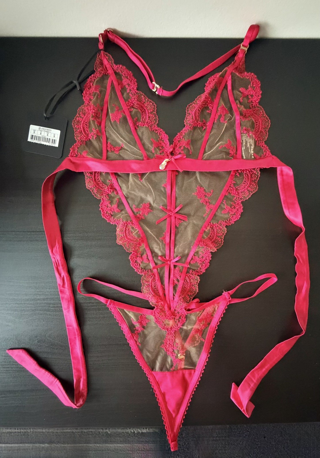 New Honey Birdette Madison Raspberry Bodysuit Playsuit Size Small