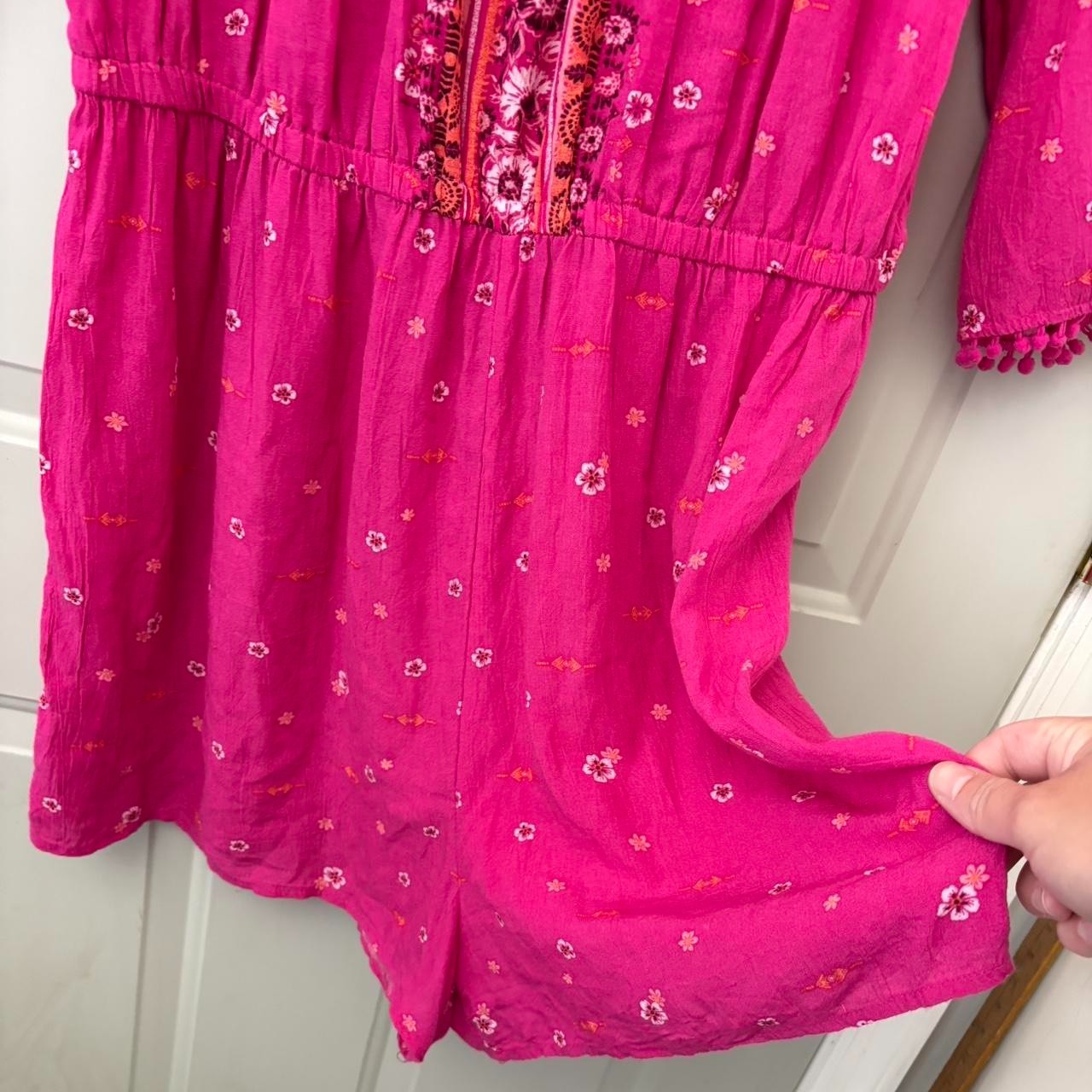 Mudd boho pink floral romper from 2015 with bell sleeves xxl