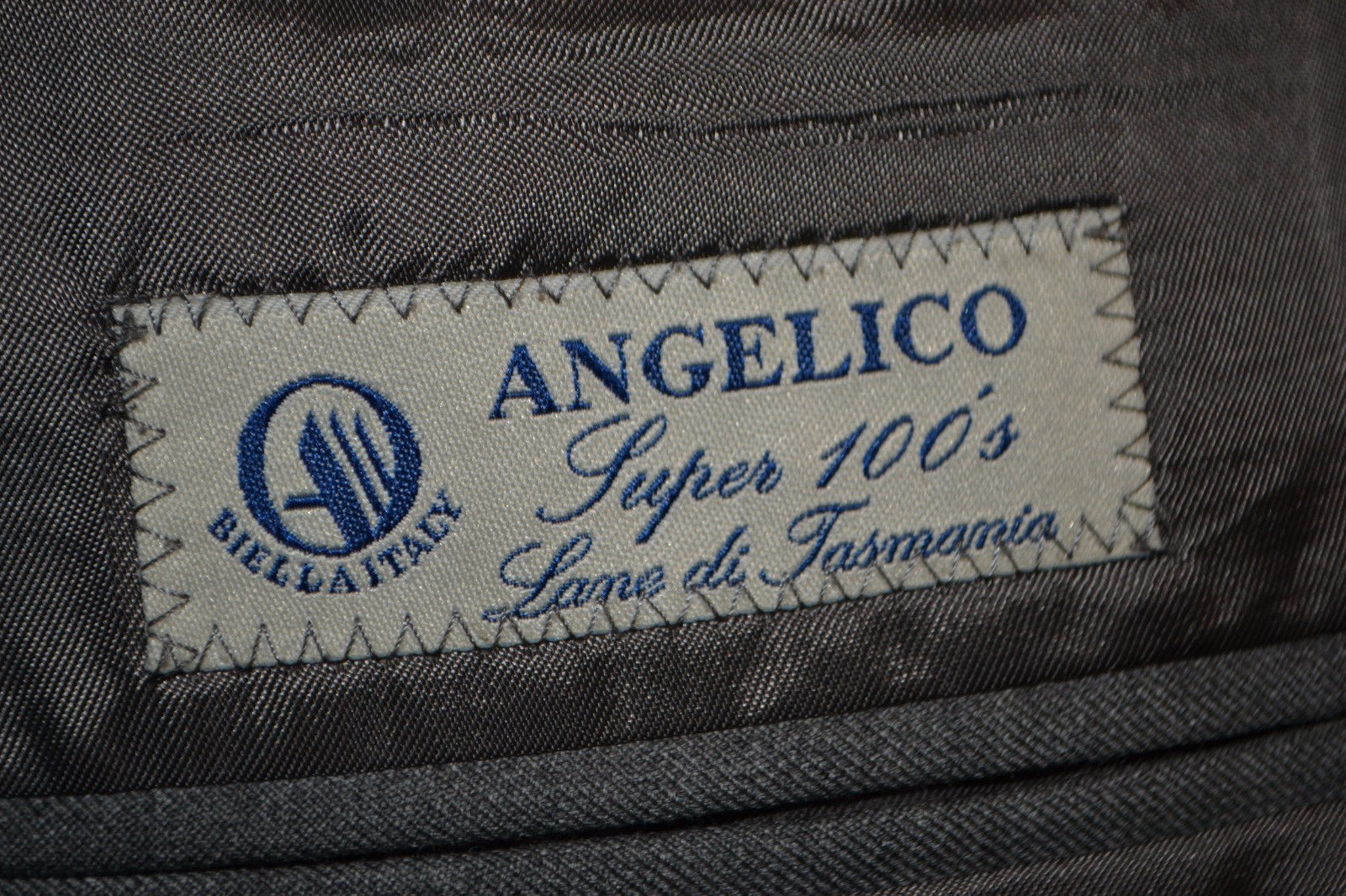 Pronto Uomo Men Angelico Super 100s Gray 3 Button Suit Sz 42R Wst 36×30