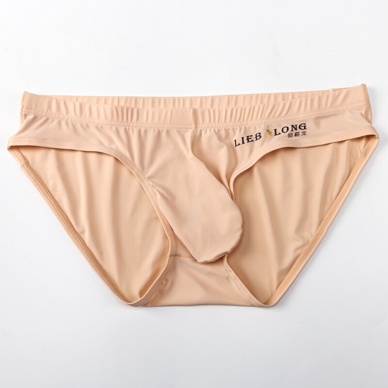 Mens Ice Silk Briefs Sexy Low Waist Bikini Panties Pouch Breathable Underwear US