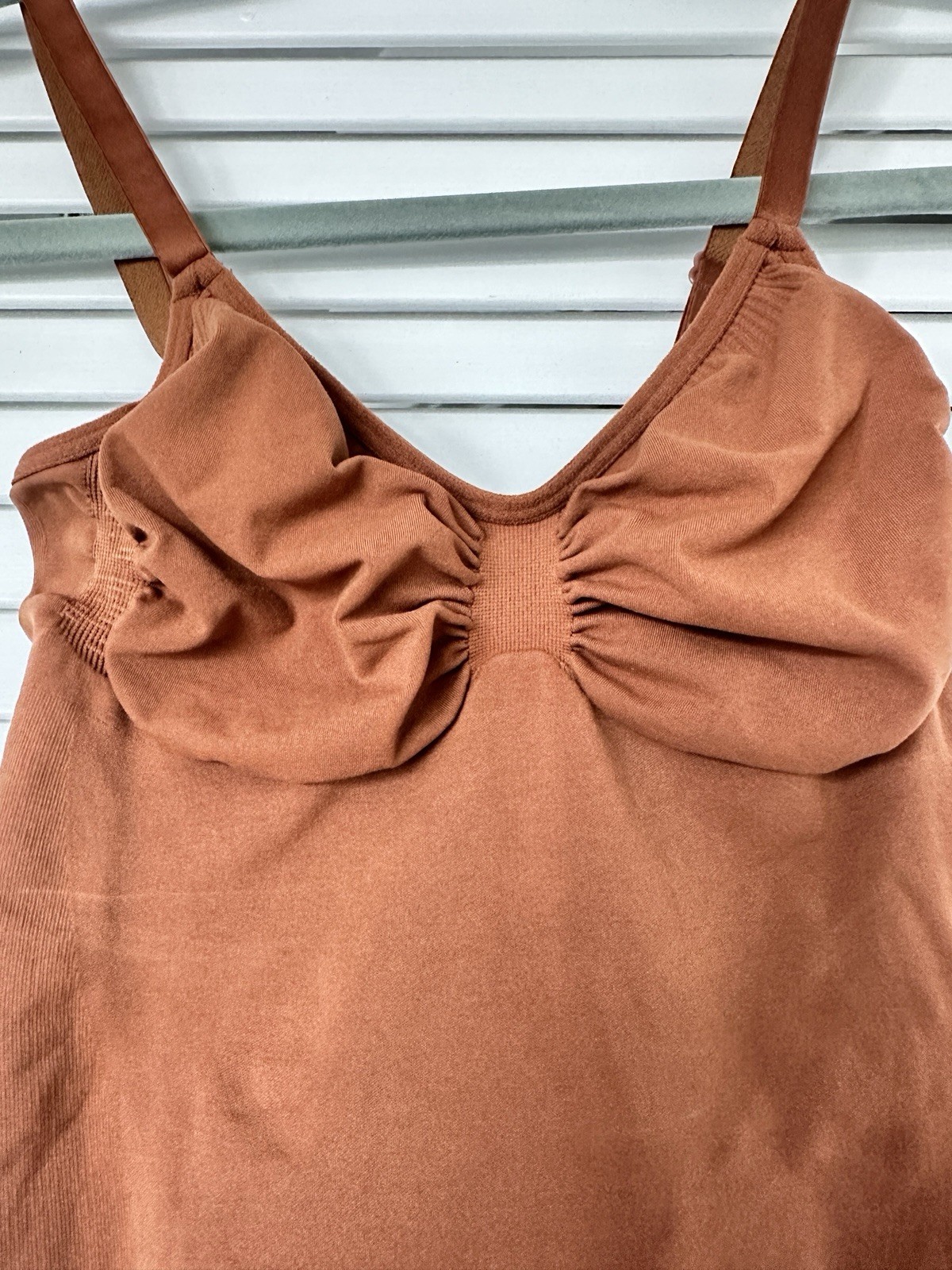 SKIMS Seamless Sculpt Bodysuit Shapewear Rust Brown Size M