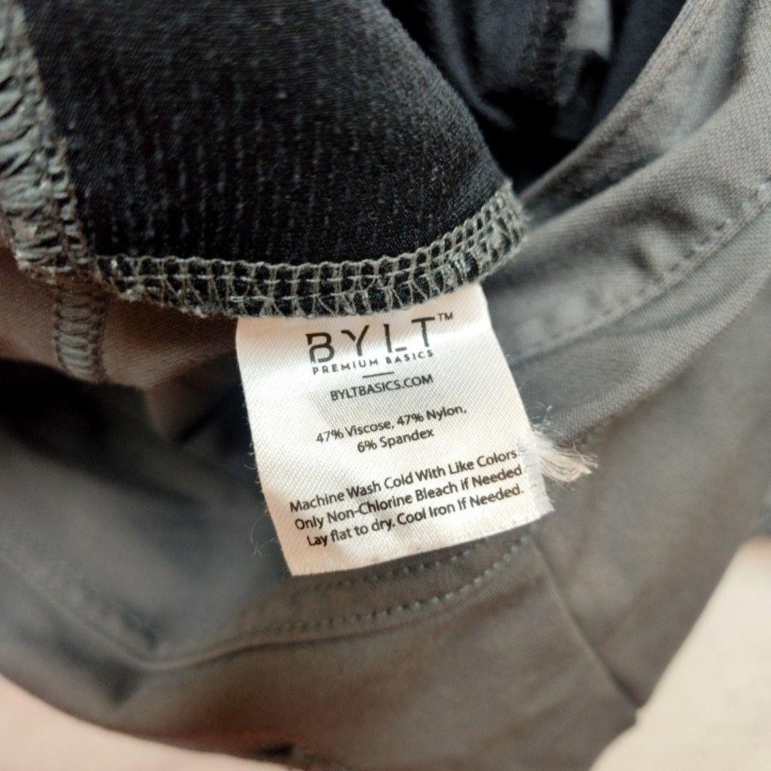 BYLT Pants Mens Large Gray Chino Slim Stretch Everyday 2.0 Casual Work Tech