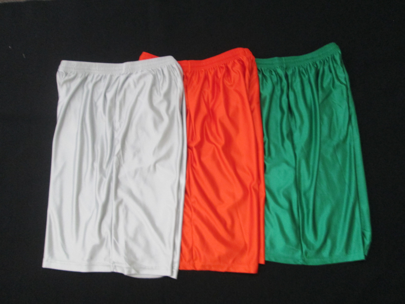 Mens shorts satin Small Medium Large xl 2x 3X NEW 9″ orange green silver Blue