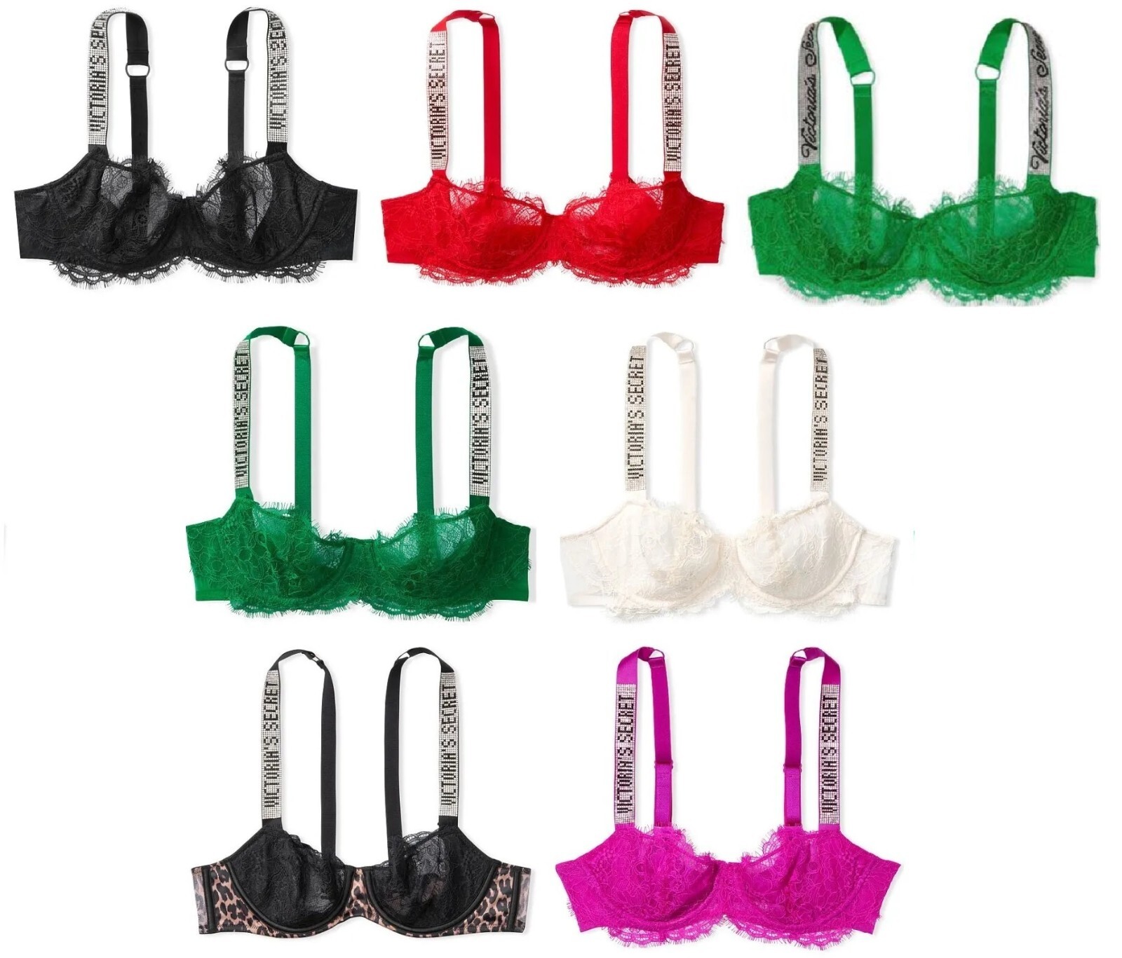 VICTORIA’S SECRET VERY SEXY WICKED UNLINED SHINE STRAP BALCONET PUSH-UP BRA NWT