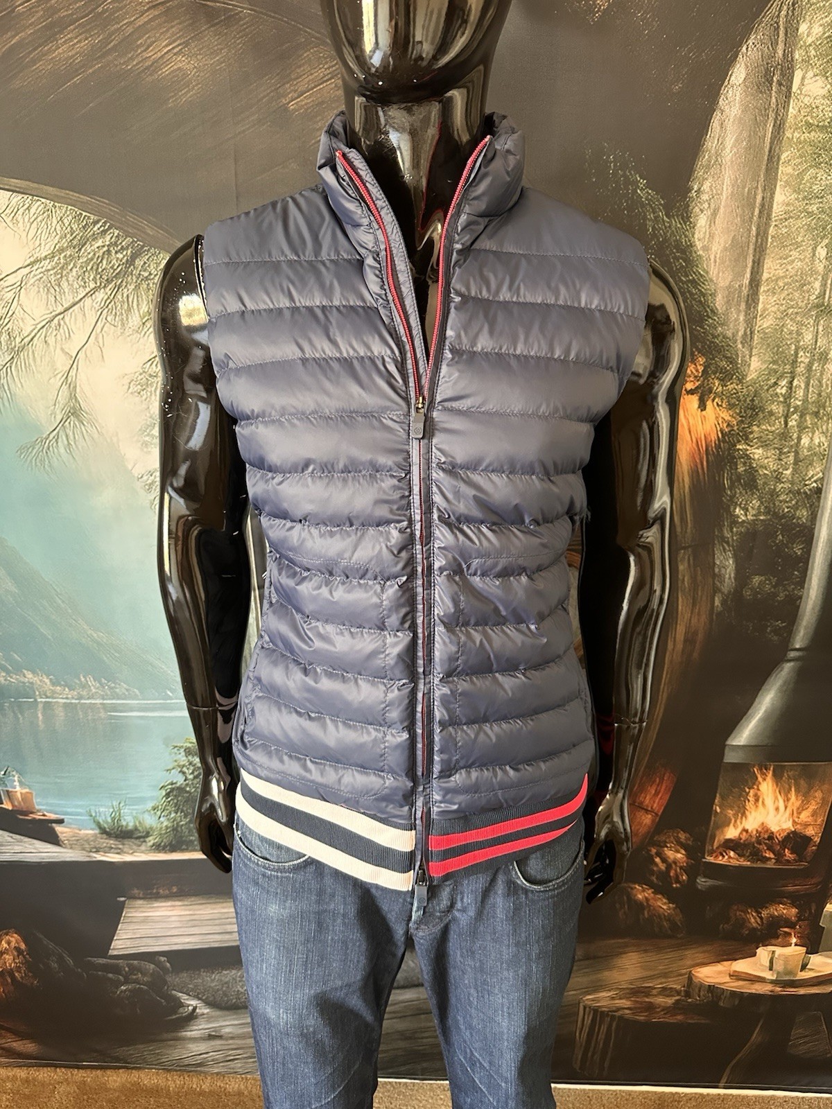 G/FORE Golf Dark Blue Full Zip Puffer Jacket Vest Size Small