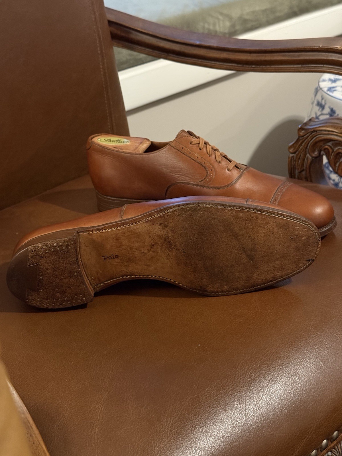 Polo Ralph Lauren Bench Made England Cap Toe Oxford 9.5D Crockett & Jones
