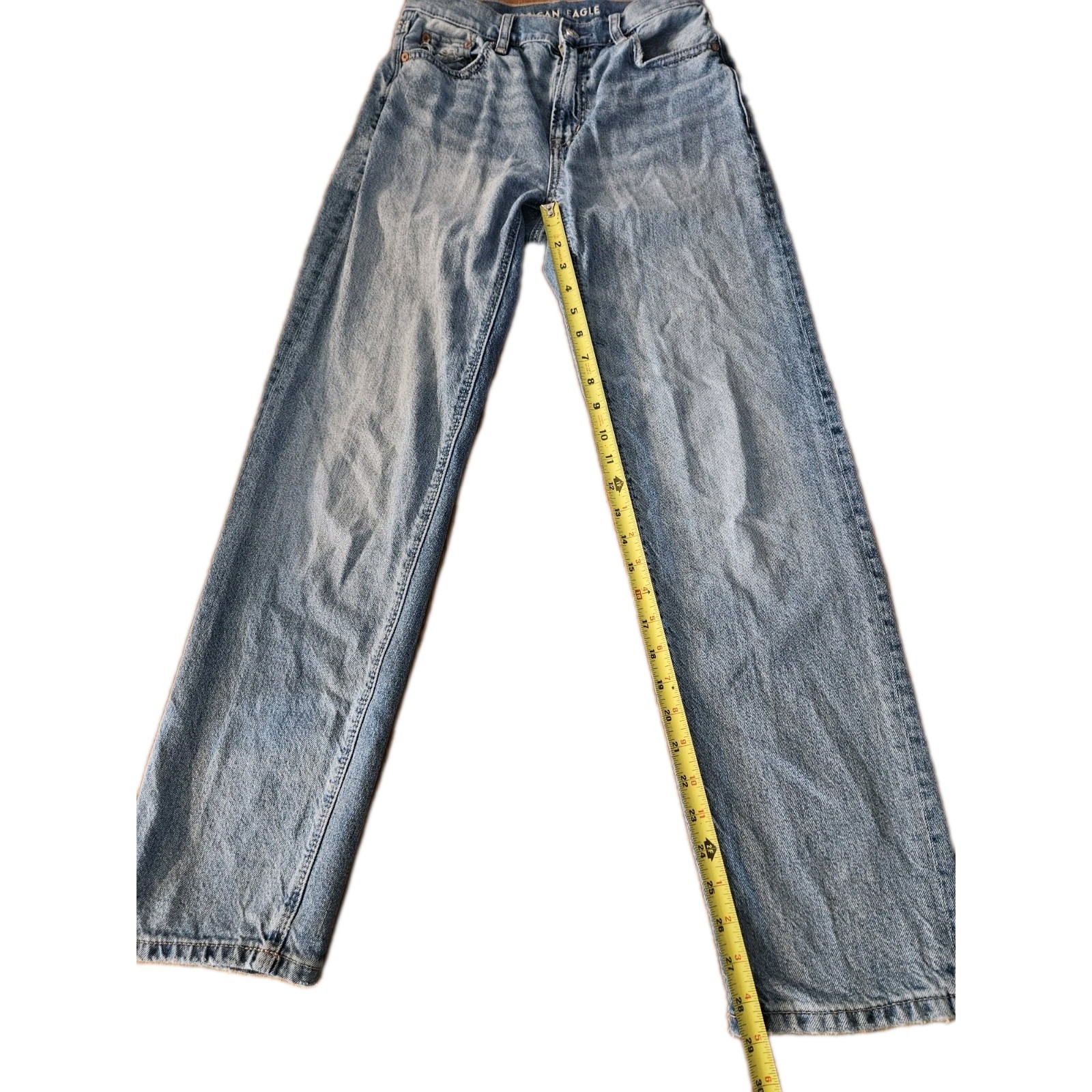 American Eagle Outfitters RN 54485 CA 03873 Teen Straight Bule Jean Sz 12