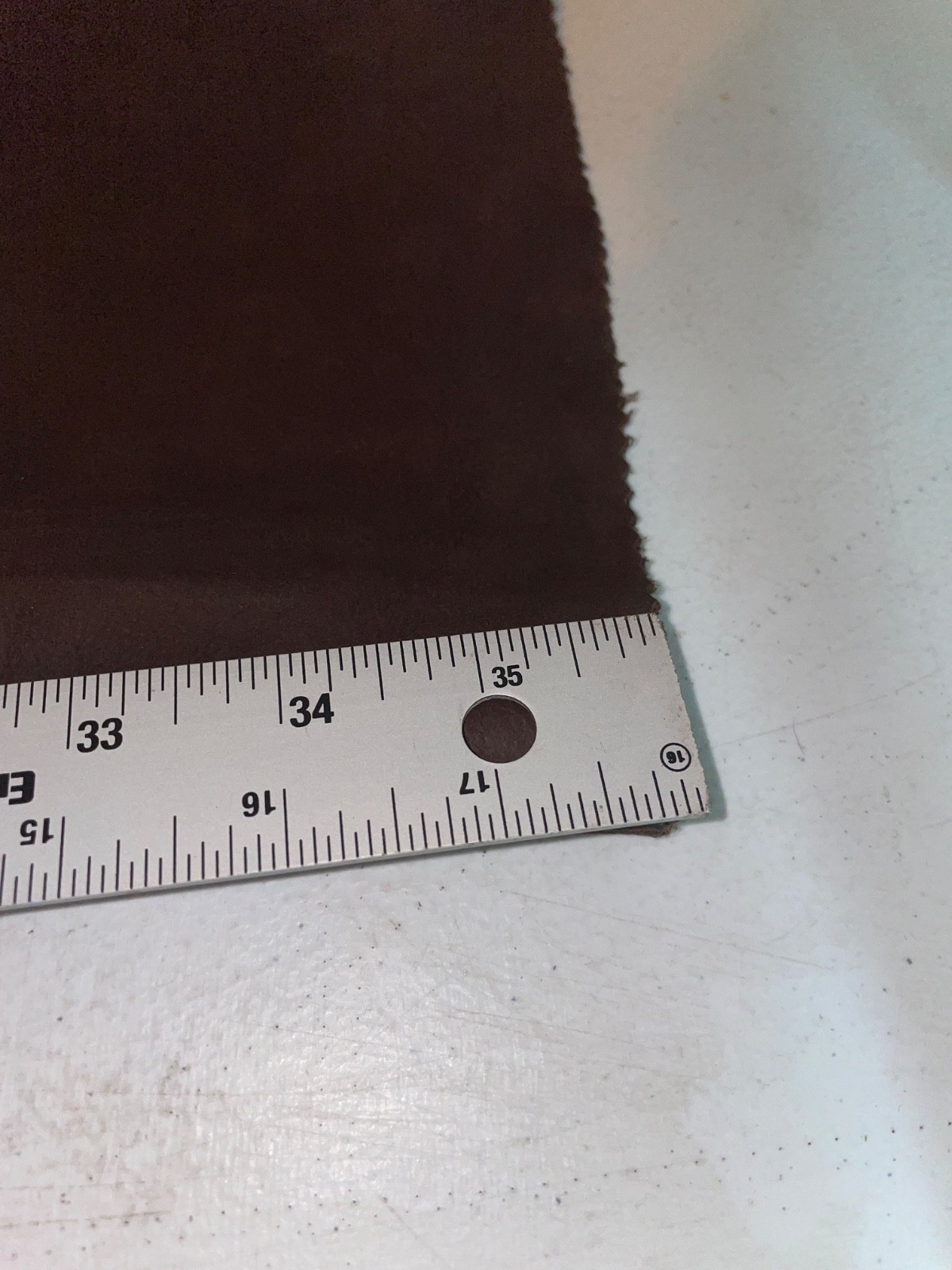 VACHETTE Button Down Viscose Jeans 34 Brown Cowhide Leather Mens
