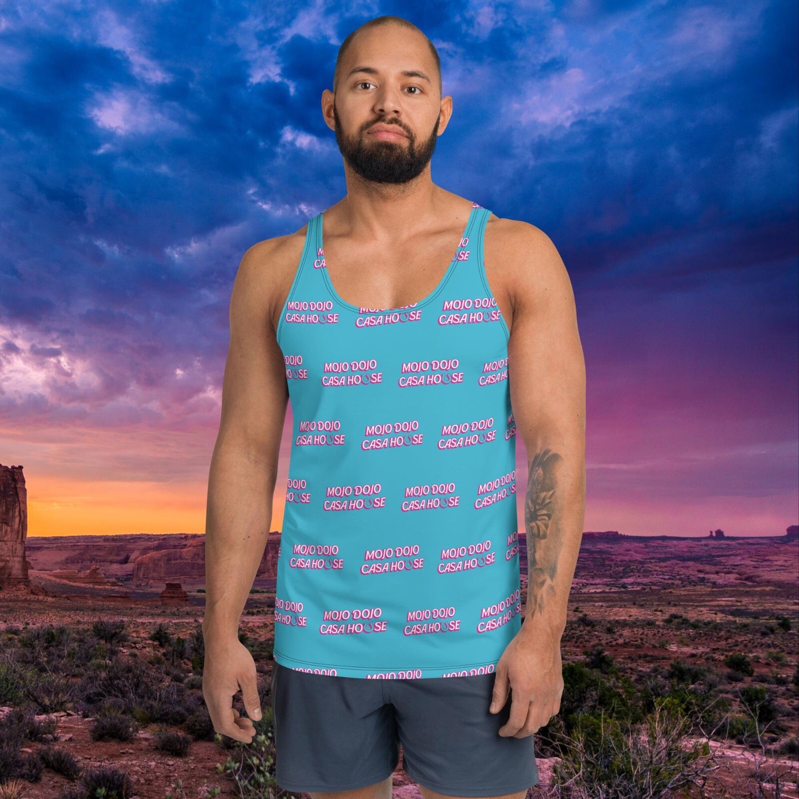 Mojo Dojo Casa House All-Over Print Tank Top Kenergy Kenough