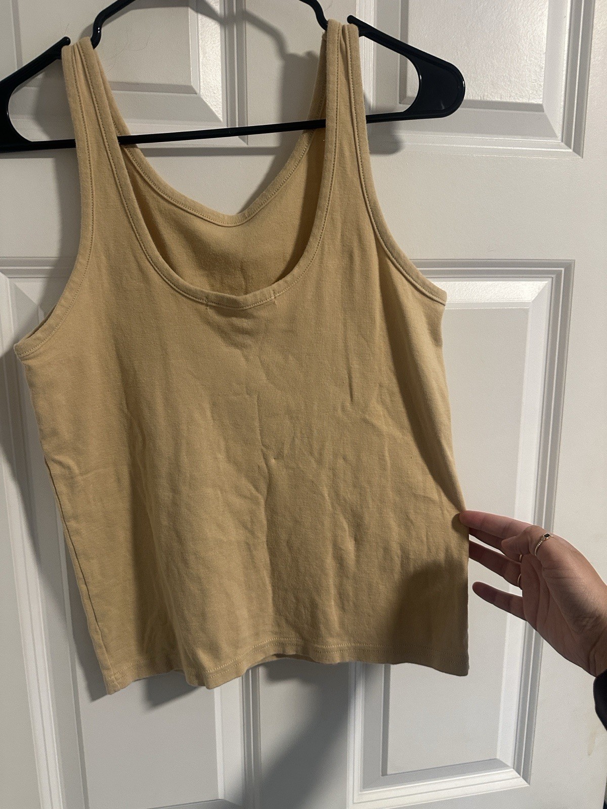 NWT Wol Hide Scoop Back Rib Tank in Barley size M