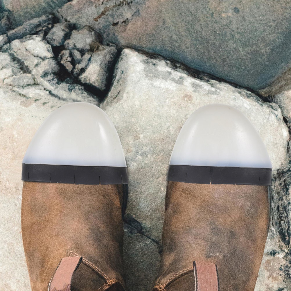 4 Pcs Safety Toe Covers Steel Shoe for Women Protective Re Usable Caps